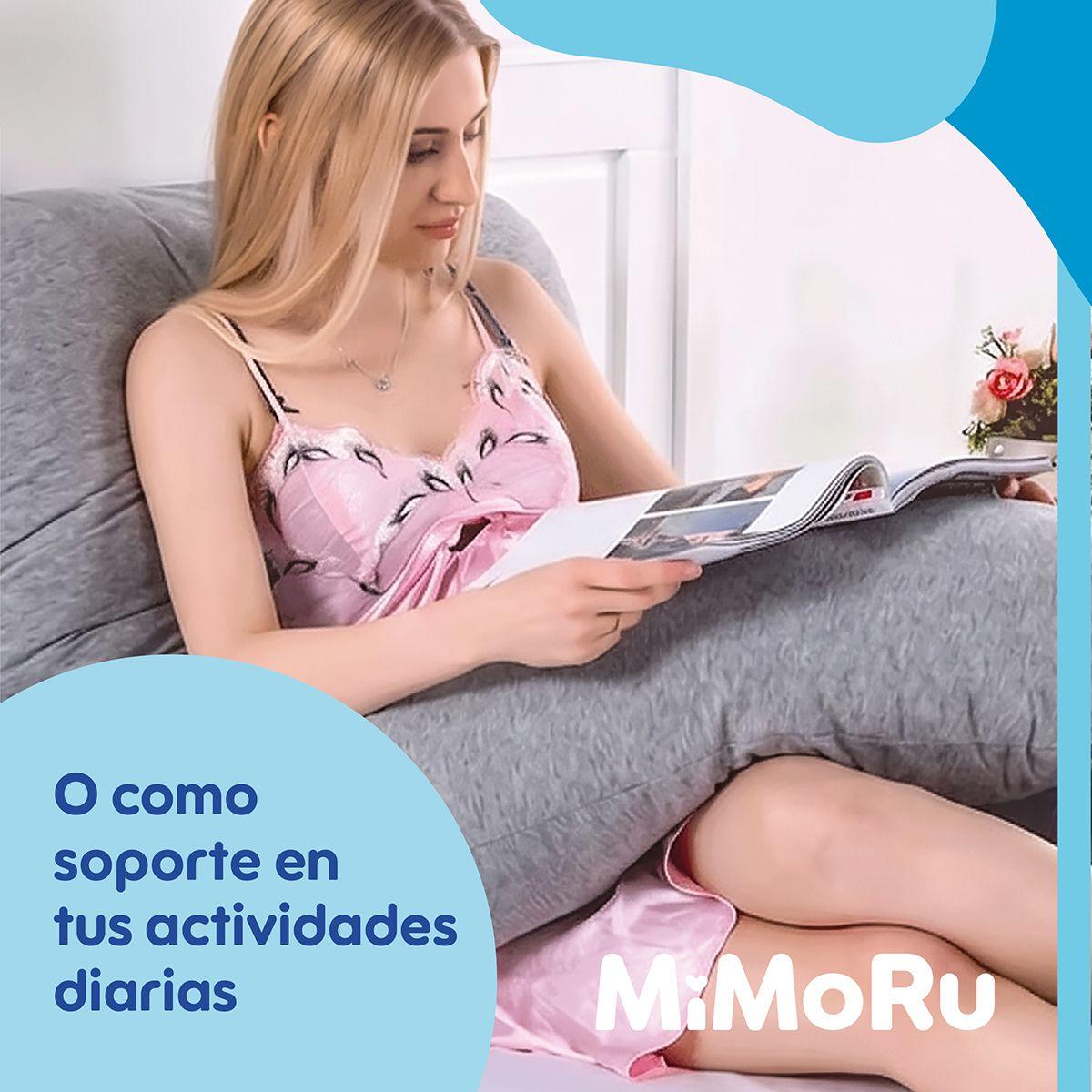 Cojin Maternal De Lactancia Embarazada Mimoru Almohada U Funda Extra Suave Antimolestia Gris-8