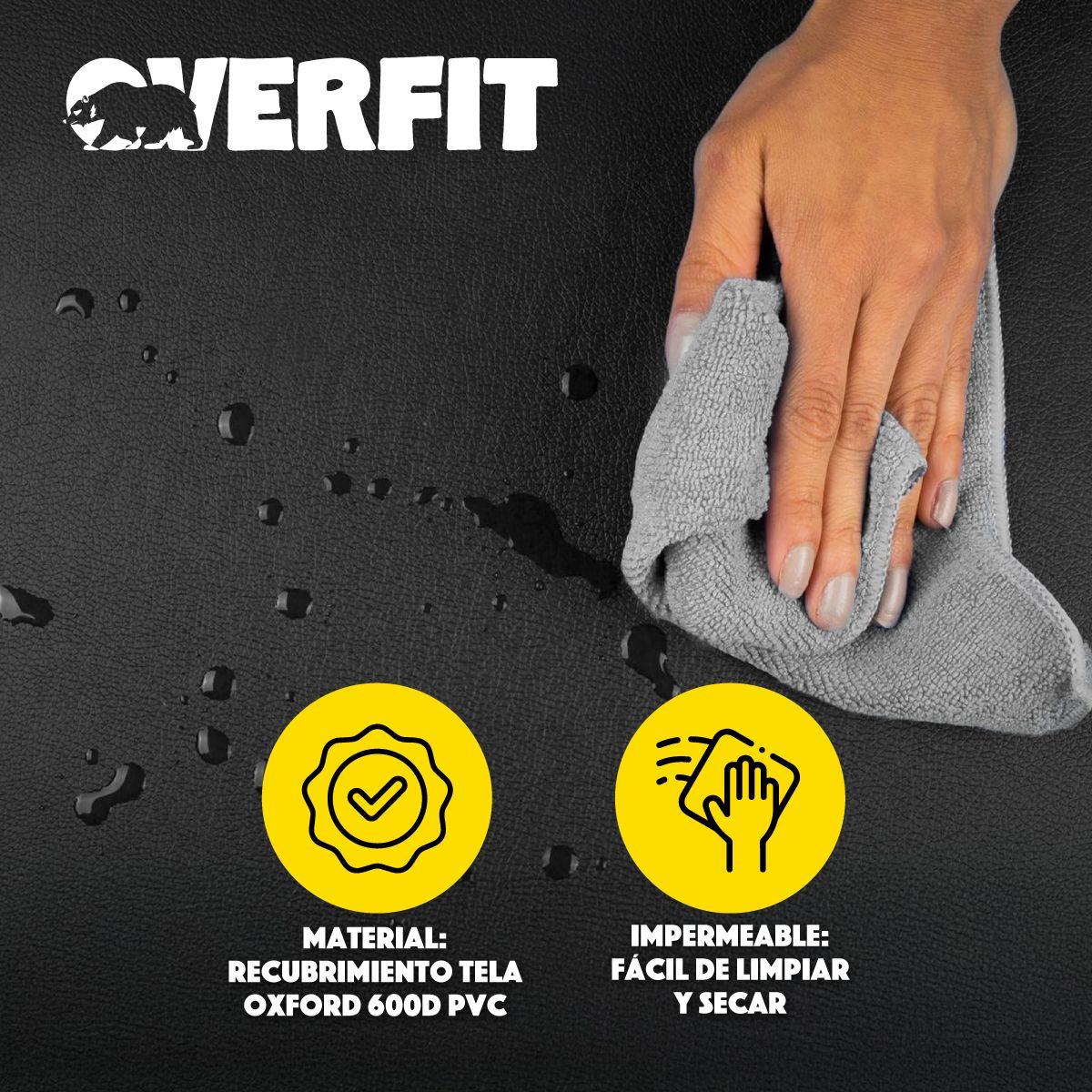 Colchoneta Deportiva Triple Overfit Ejercicios Plegable Negro-4