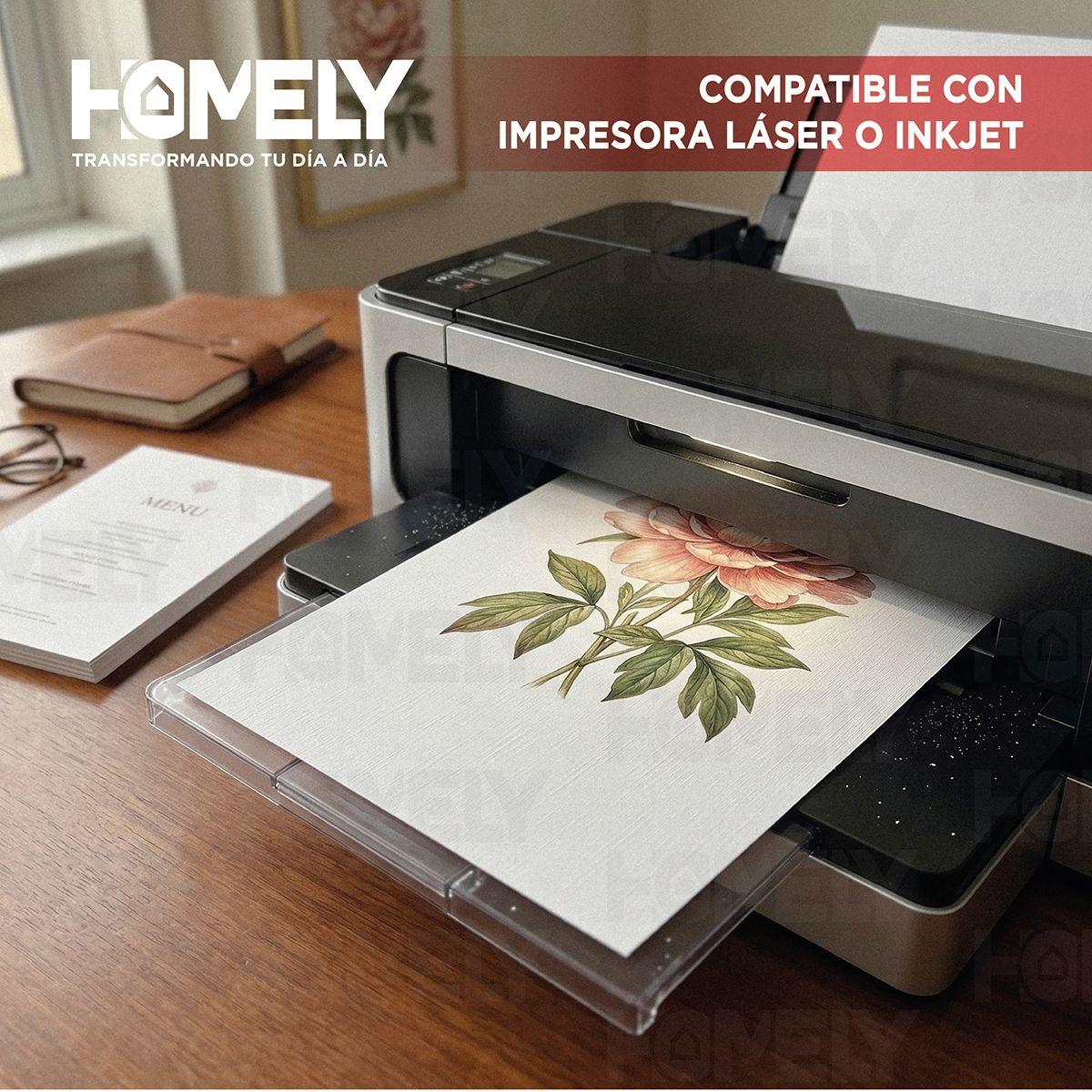 Papel Opalina Texturizada A4 230 Gramos Homely 50 Hojas-4