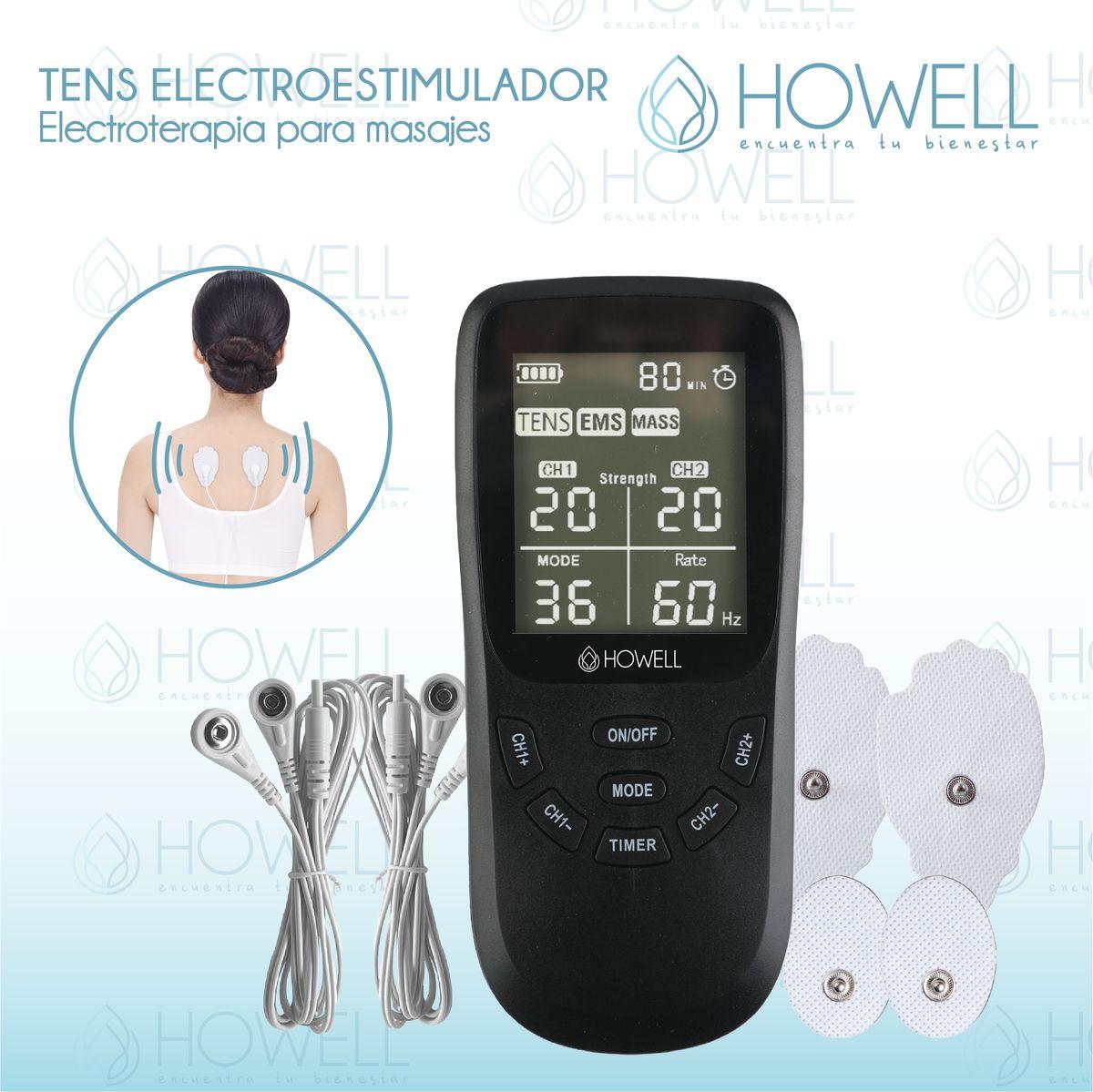 Tens Electroestimulador Muscular 36 Modos Howell EMS Dual-7