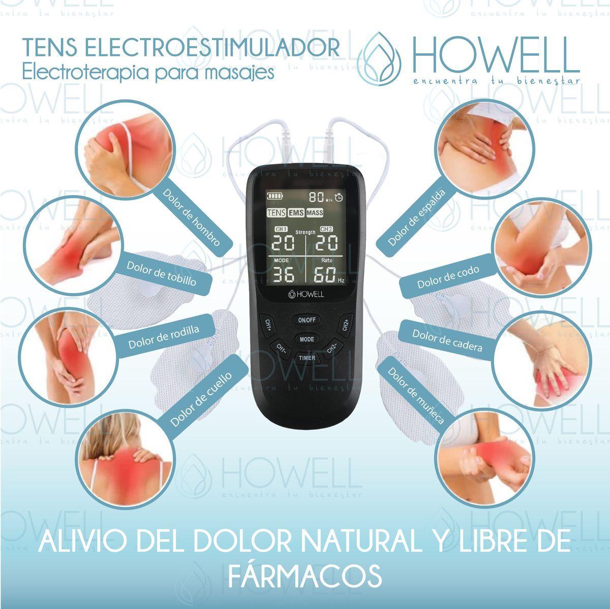 Tens Electroestimulador Muscular 36 Modos Howell EMS Dual-3