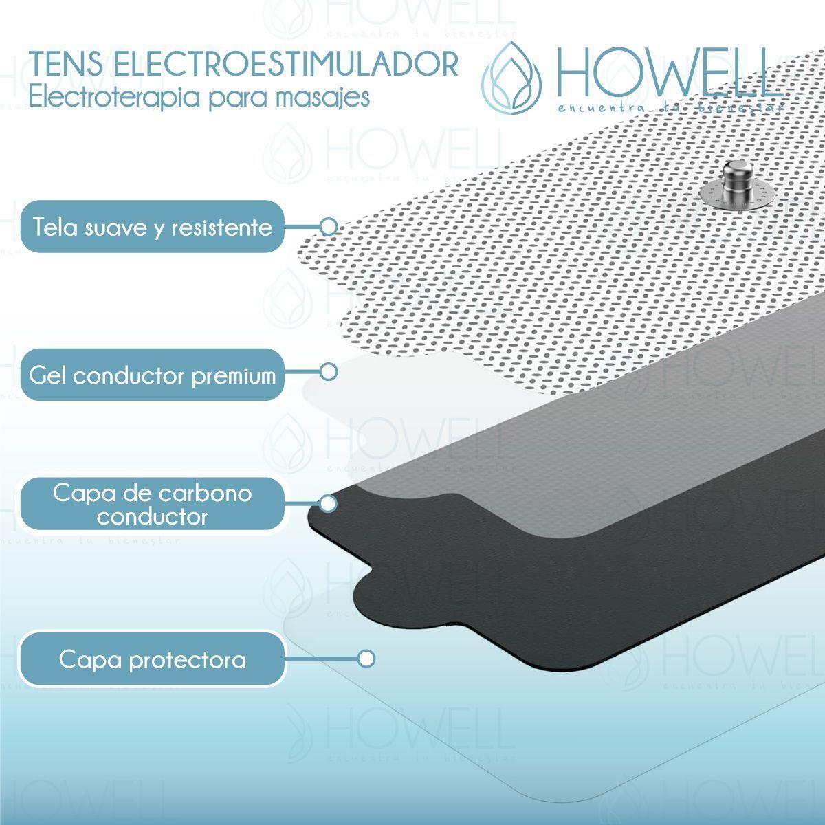 Tens Electroestimulador Muscular 36 Modos Howell EMS Dual-6