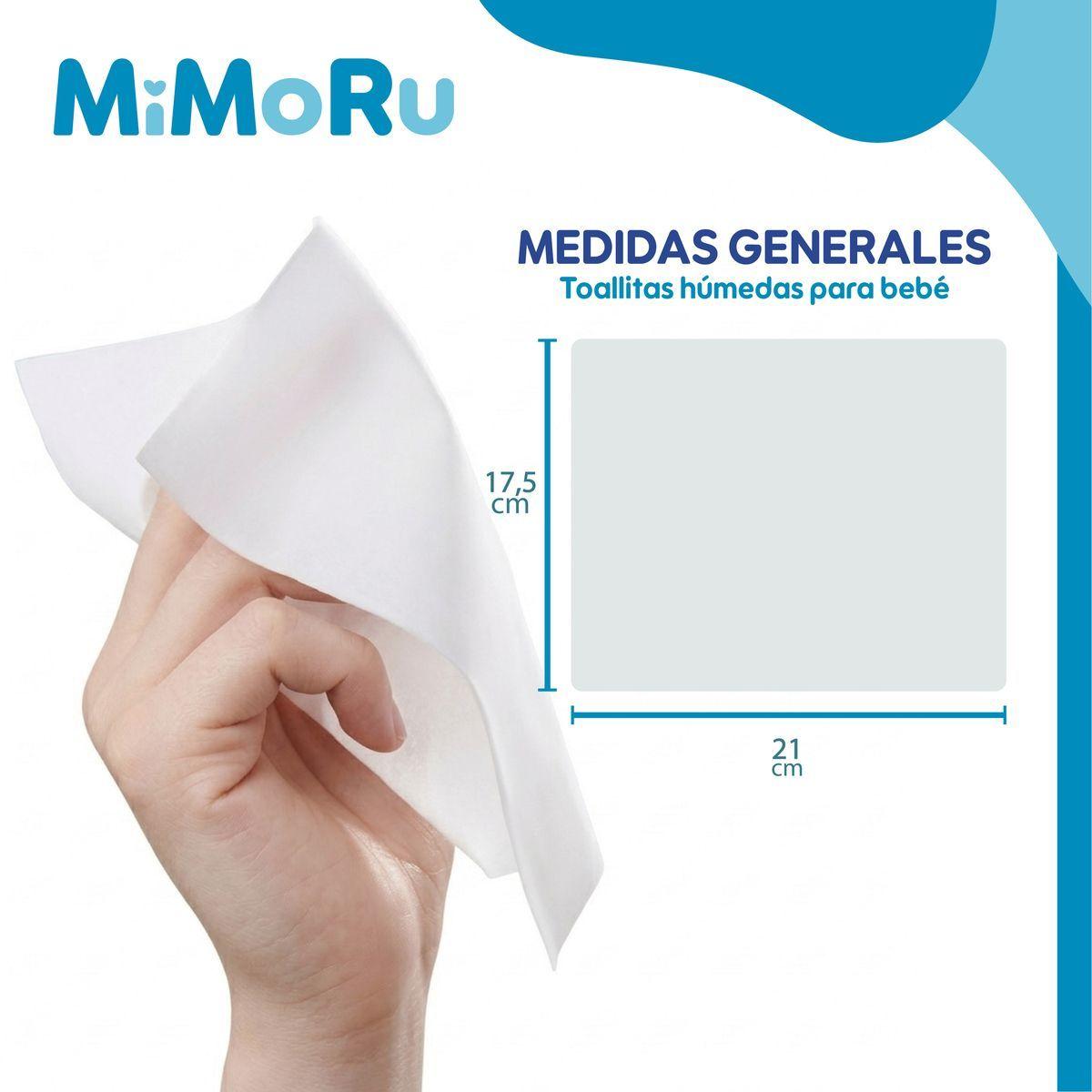 Toallitas Humedas Mimoru Bebe Wipes 99 Agua Hipoalergenica Caja 12 x 60 Unidades-3