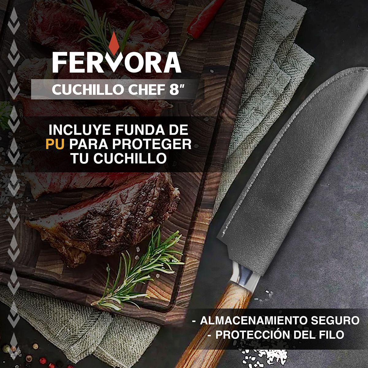 Cuchillo Chef 21 Cm Fervora Profesional de Cocina Acero Inox-3