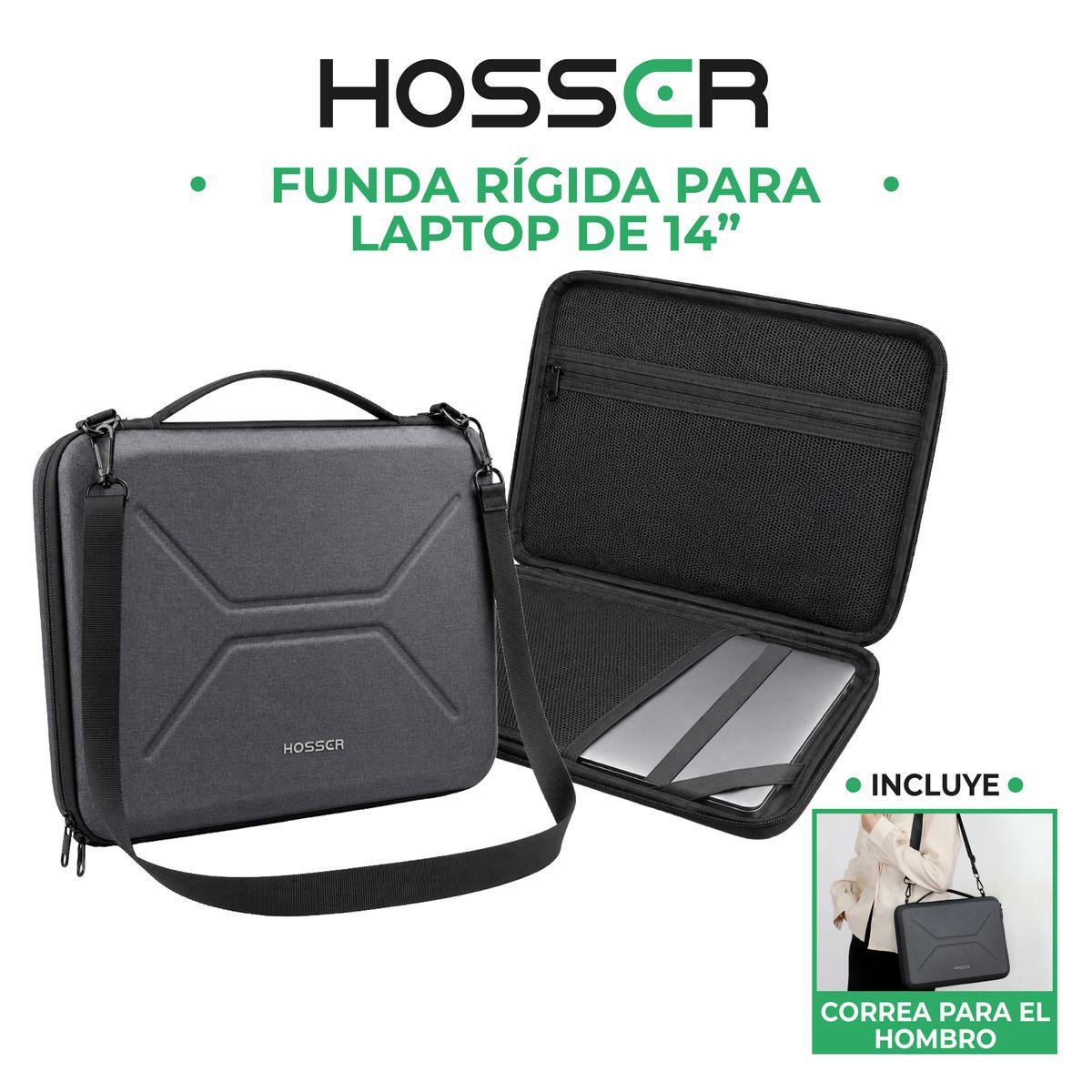 Funda Para Notebook 14 Pulgadas Hardcase Hosser Bolso De Laptop Color Negro-1