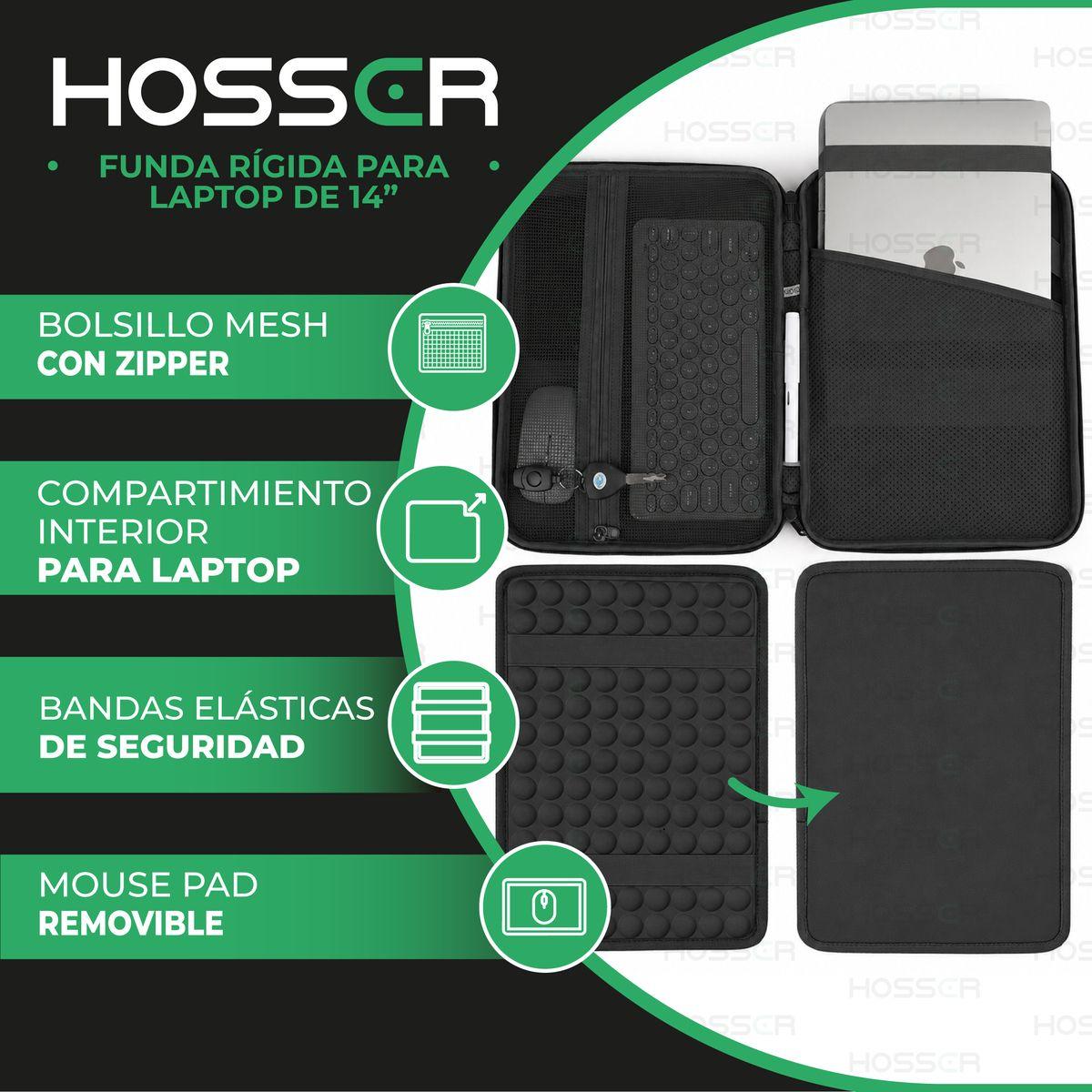 Funda Para Notebook 14 Pulgadas Hardcase Hosser Bolso De Laptop Color Negro-3