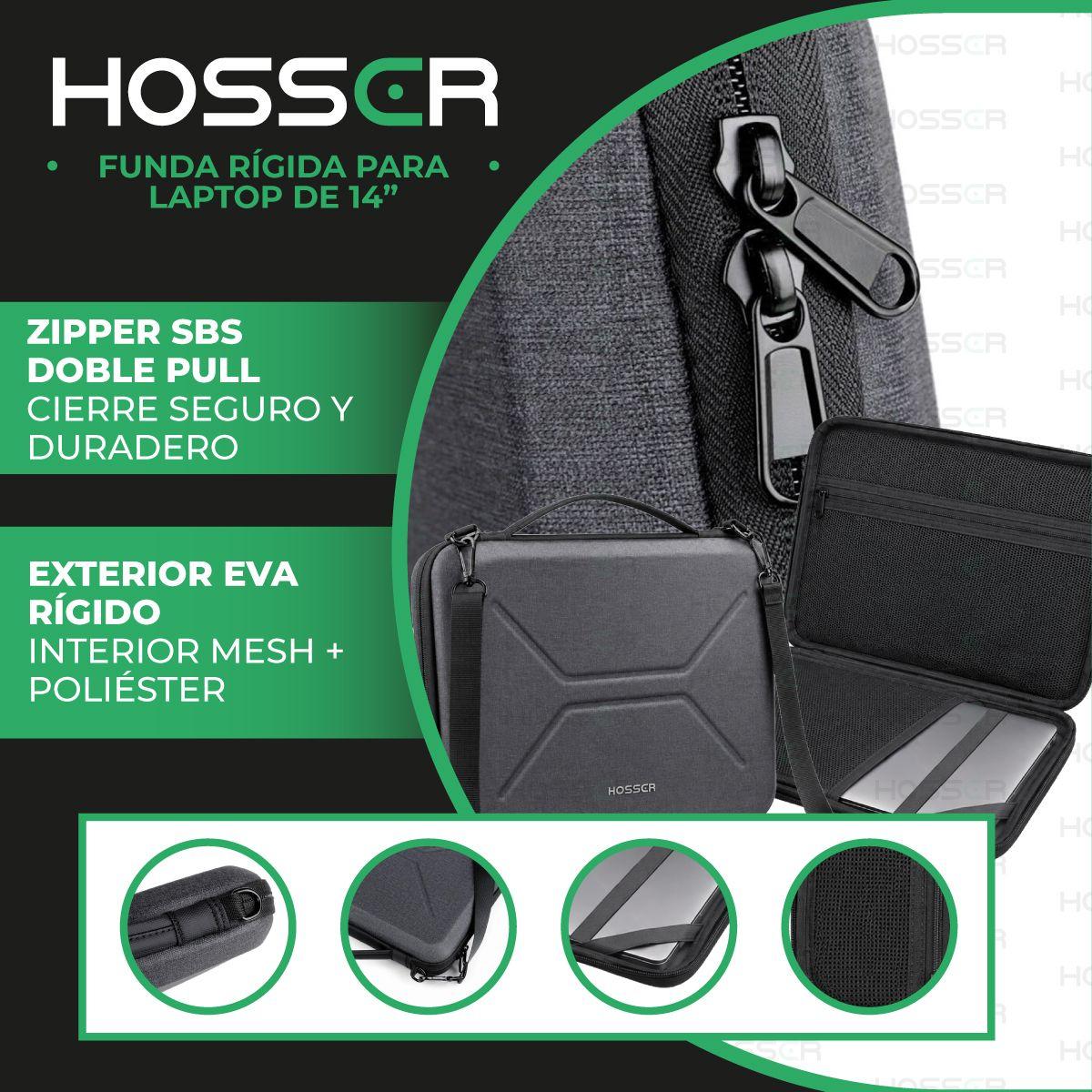 Funda Para Notebook 14 Pulgadas Hardcase Hosser Bolso De Laptop Color Negro-4