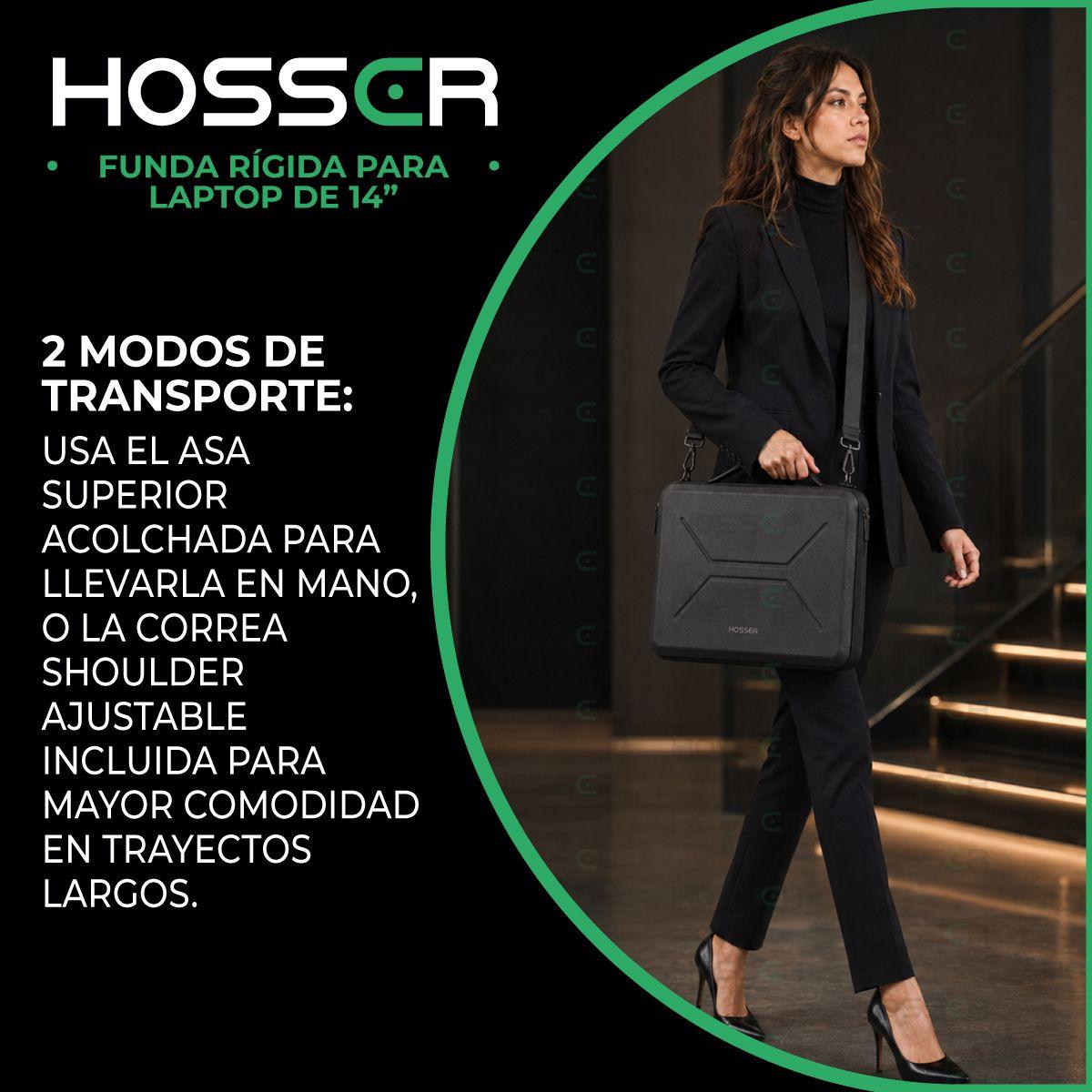 Funda Para Notebook 14 Pulgadas Hardcase Hosser Bolso De Laptop Color Negro-5