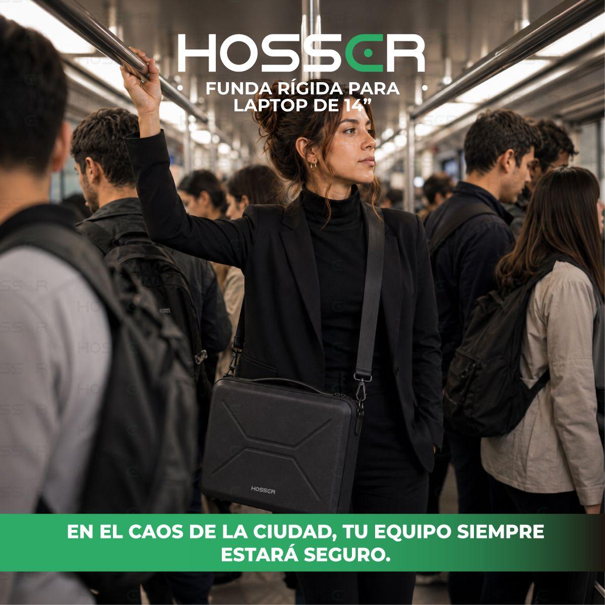 Funda Para Notebook 14 Pulgadas Hardcase Hosser Bolso De Laptop Color Negro-9