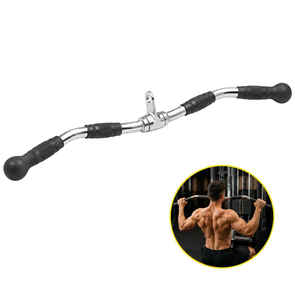 Barra Traccion Triceps Ergonomico Pro Overfit Gym Polea-0