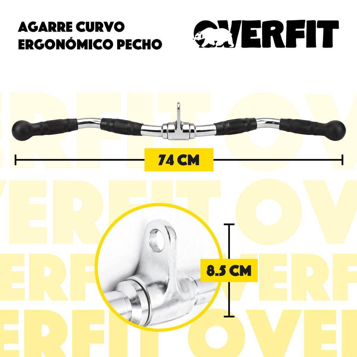 Barra Traccion Triceps Ergonomico Pro Overfit Gym Polea-2