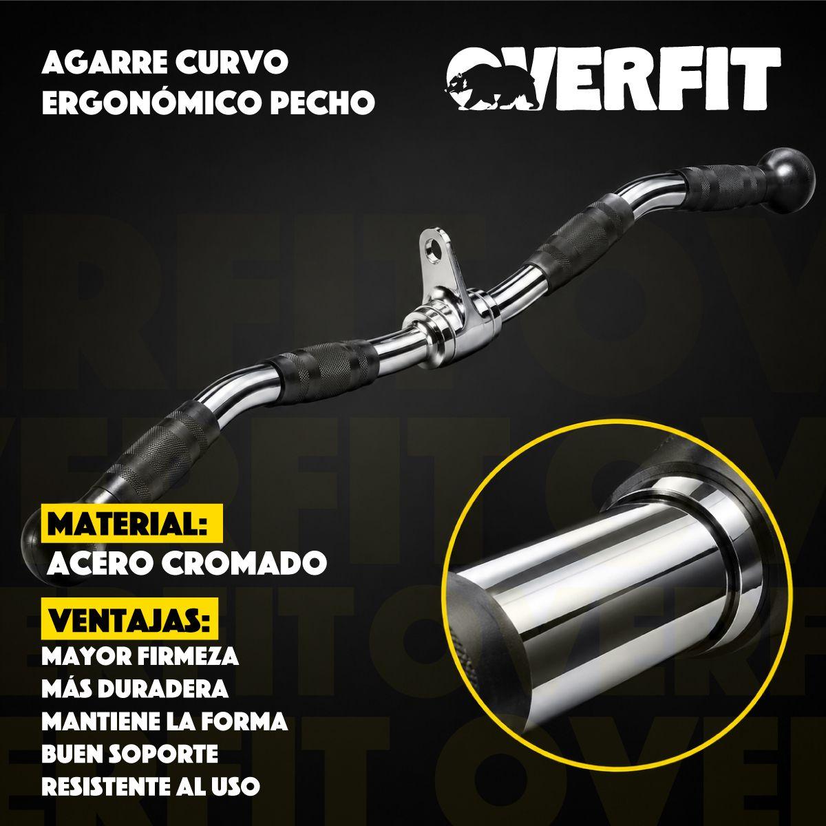 Barra Traccion Triceps Ergonomico Pro Overfit Gym Polea-3