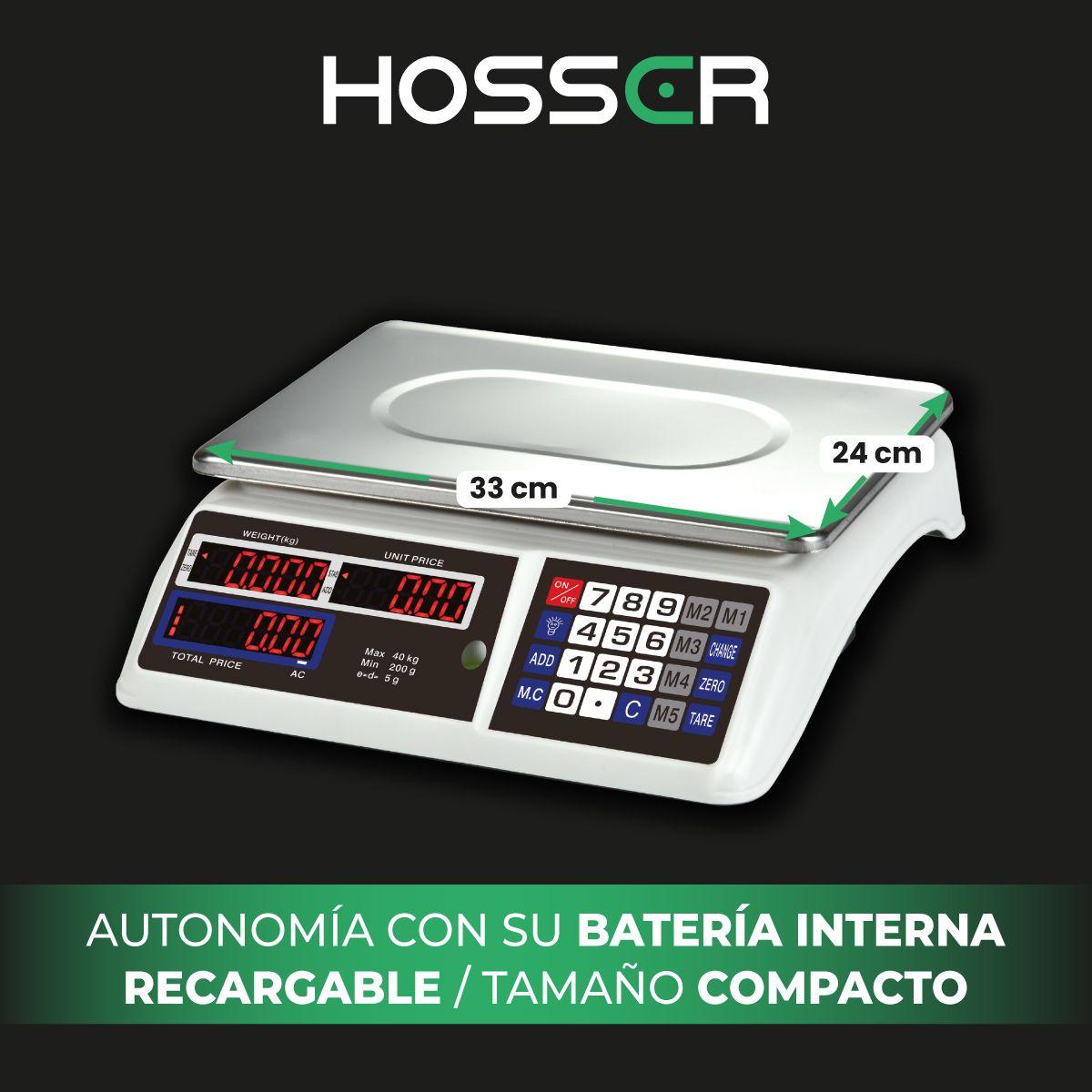 Balanza Digital Kasser Pesa 40 kilos Comercial Recargable-4