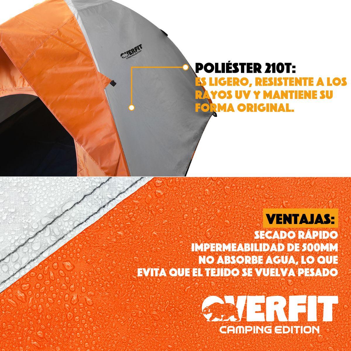 Carpa de Camping Iglú Overfit 4 Personas Impermeable-2