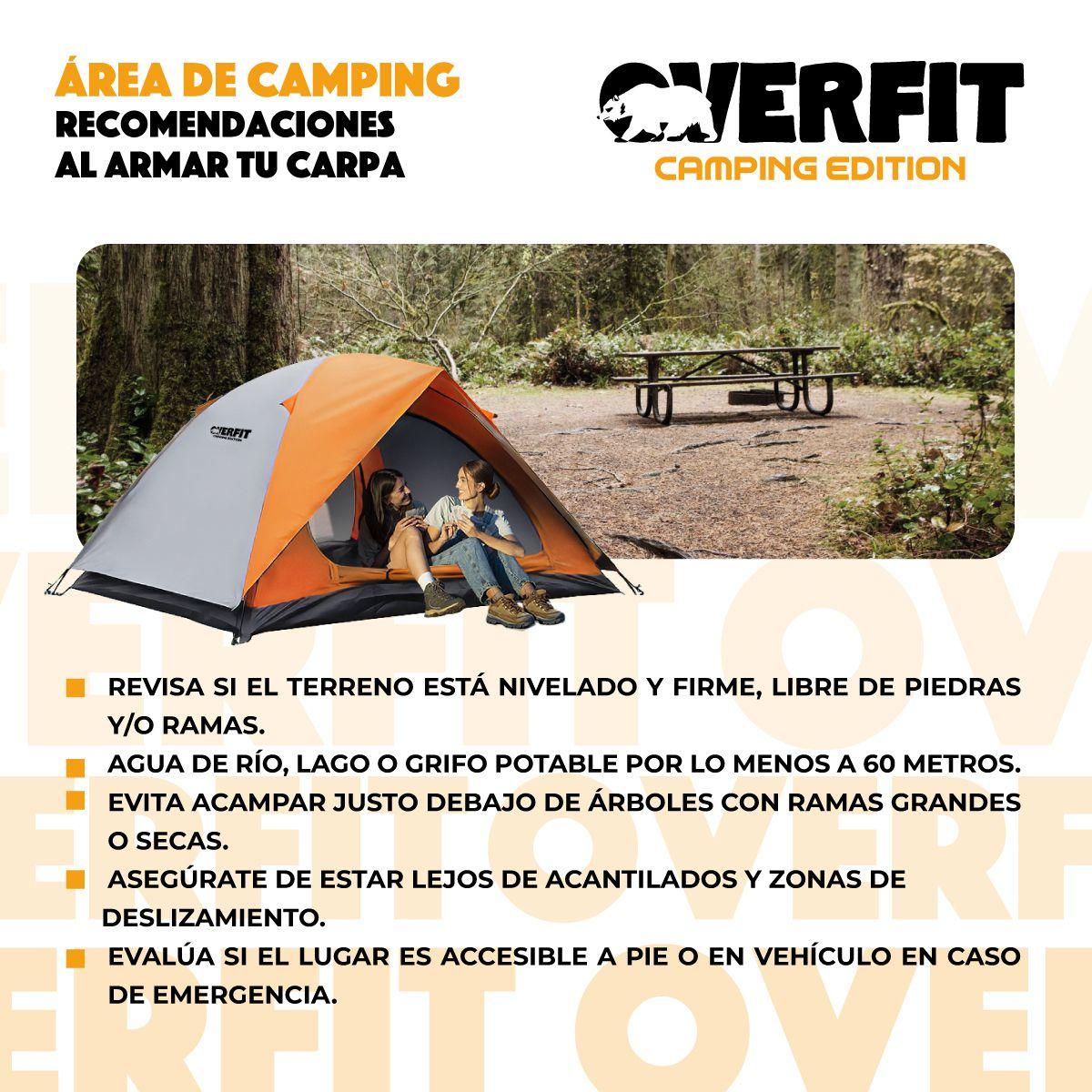 Carpa de Camping Iglú Overfit 4 Personas Impermeable-6