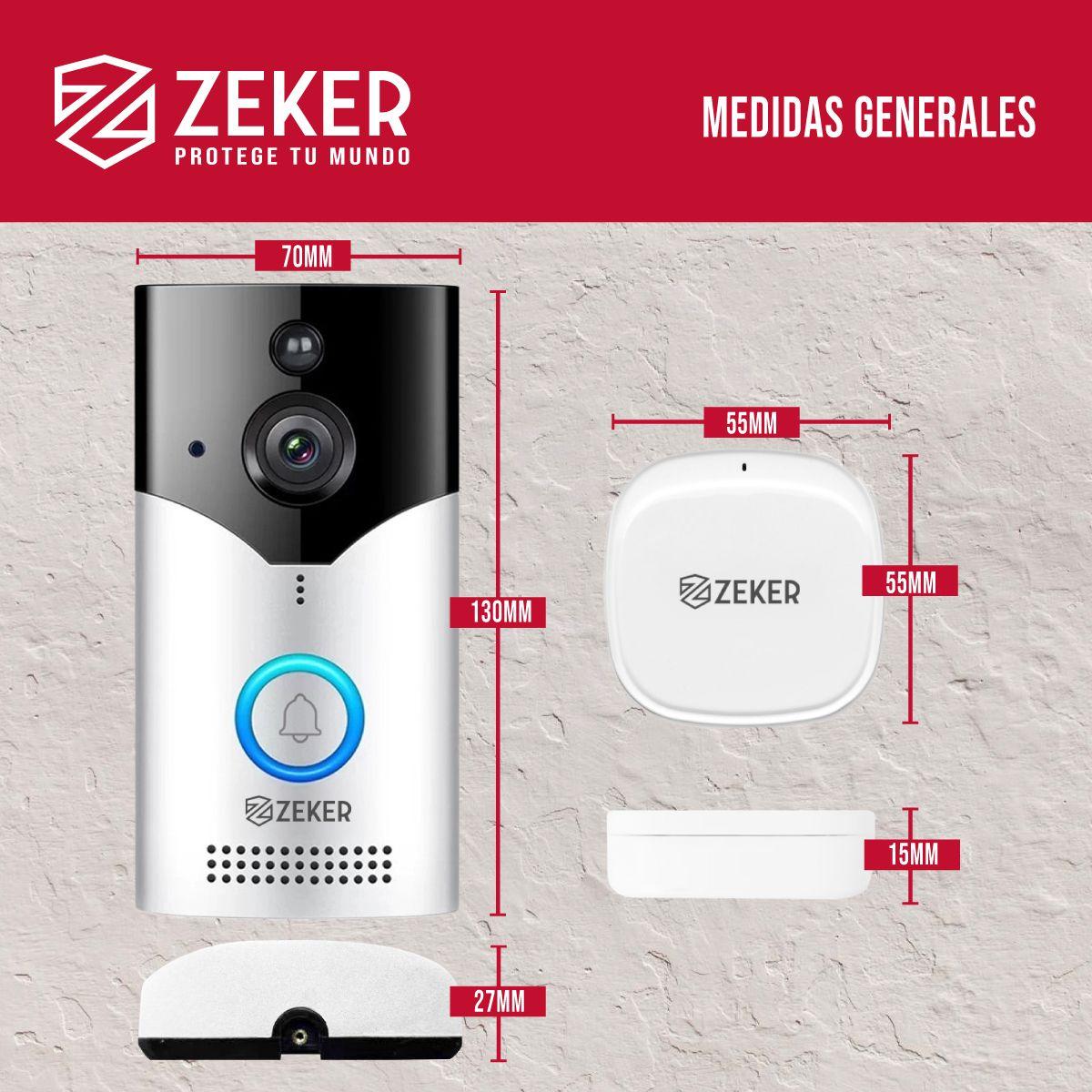 Timbre Inalambrico De Seguridad Inteligente Zeker-3