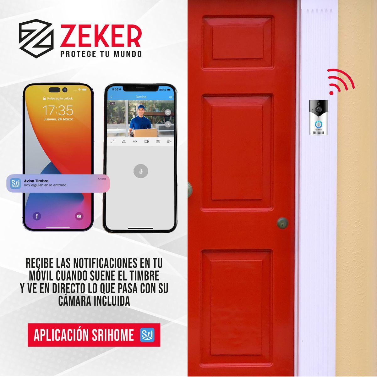 Timbre Inalambrico De Seguridad Inteligente Zeker-6