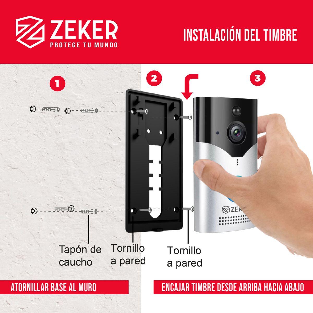 Timbre Inalambrico De Seguridad Inteligente Zeker-7