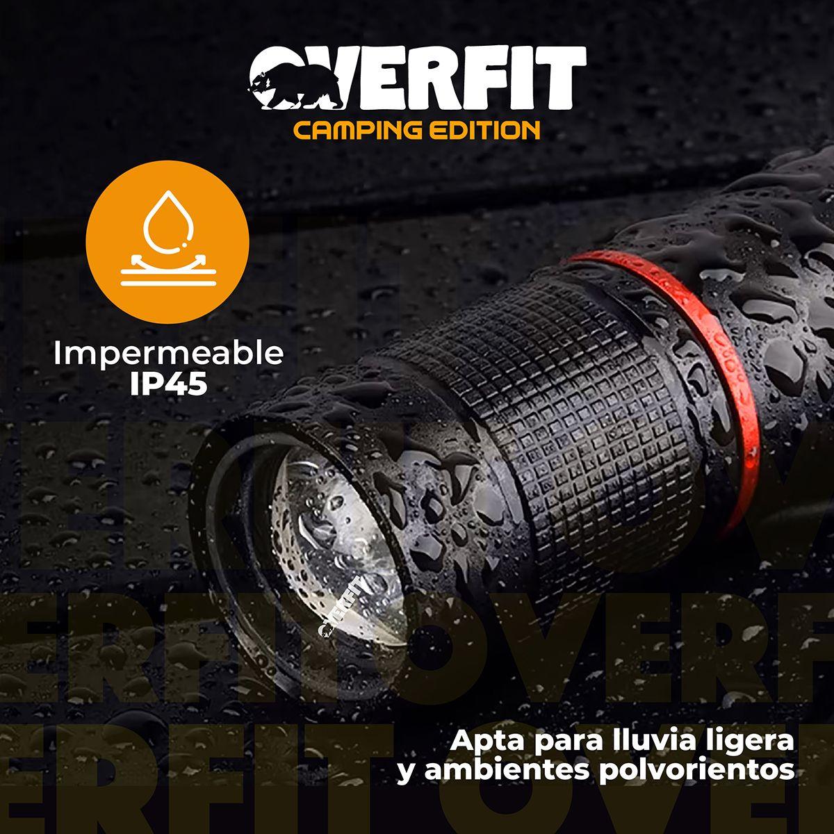 Linterna Led Largo Alcance De Bolsillo Overfit Recargable-7