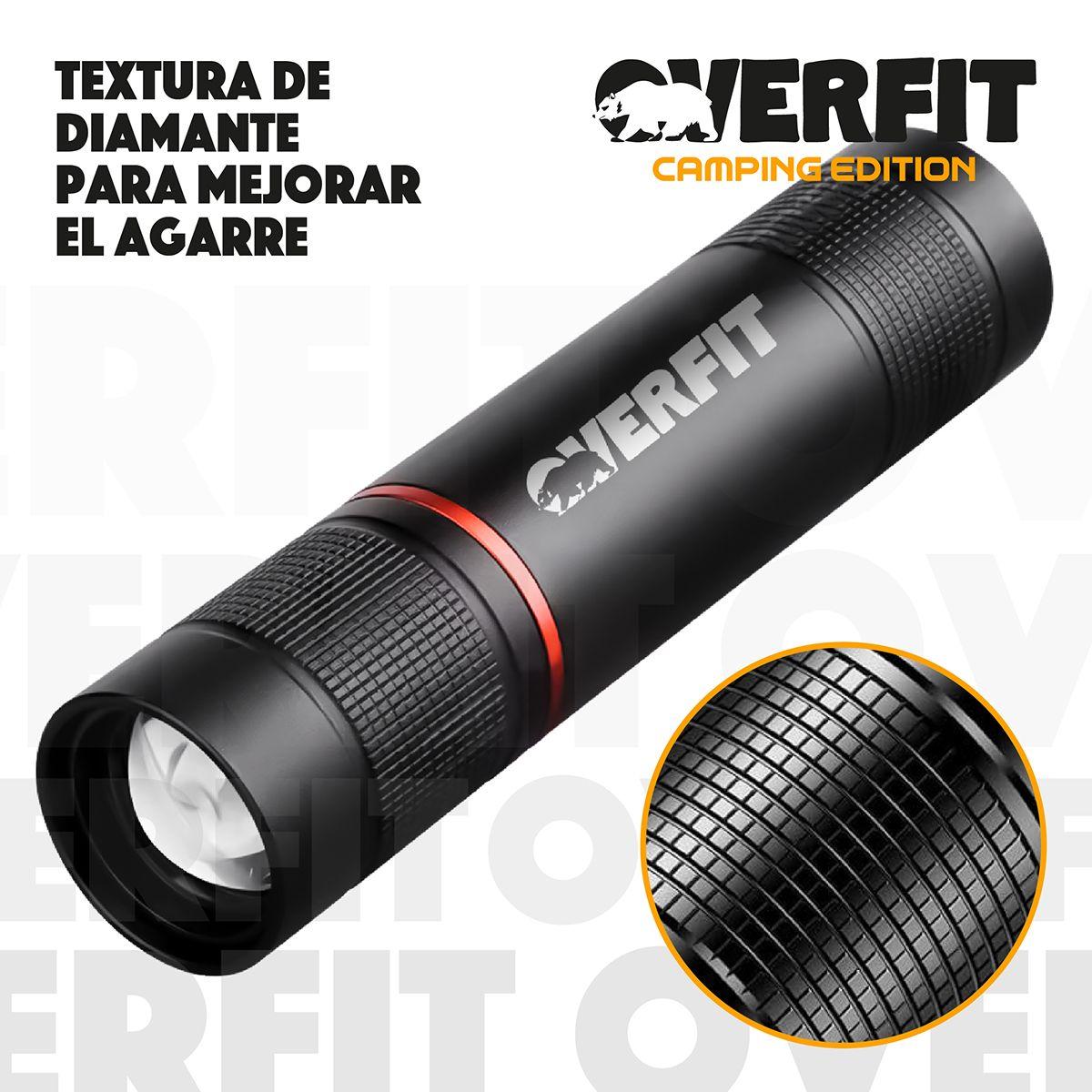 Linterna Led Largo Alcance De Bolsillo Overfit Recargable-9