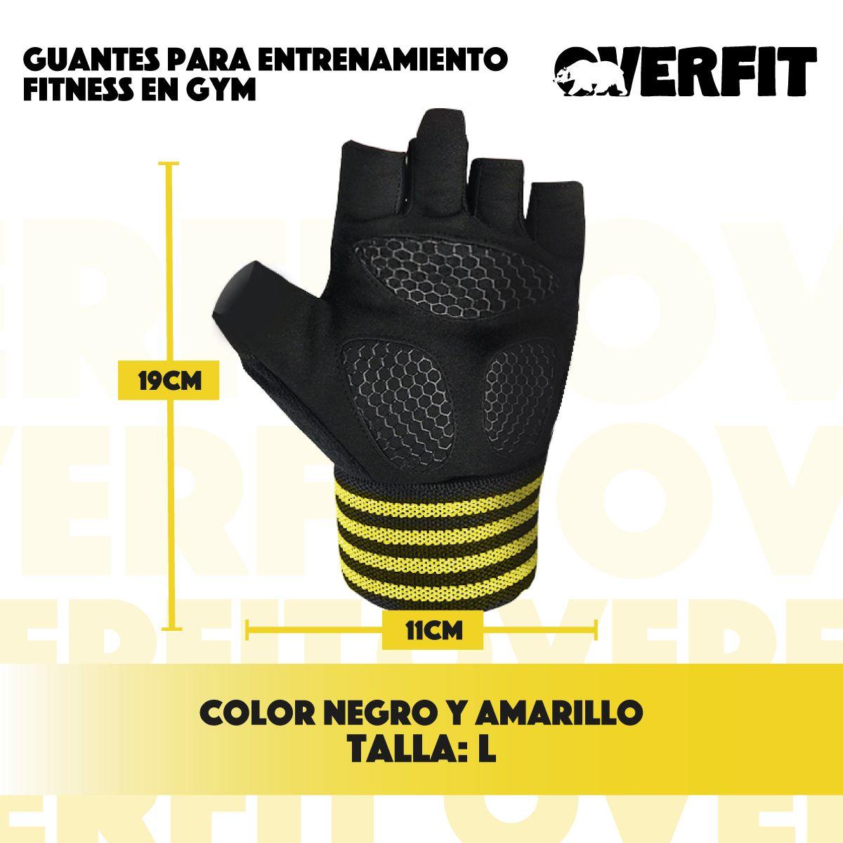 Guantes Gym Deportivos Overfit Talla L Entrenamiento Levantamiento Fitness Pesas-2