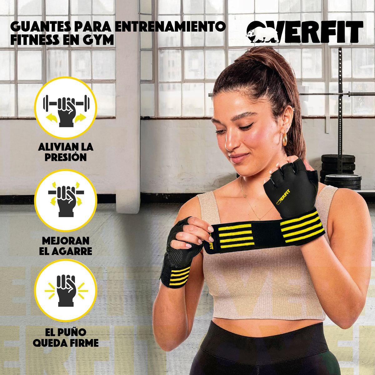 Guantes Gym Deportivos Overfit Talla L Entrenamiento Levantamiento Fitness Pesas-5