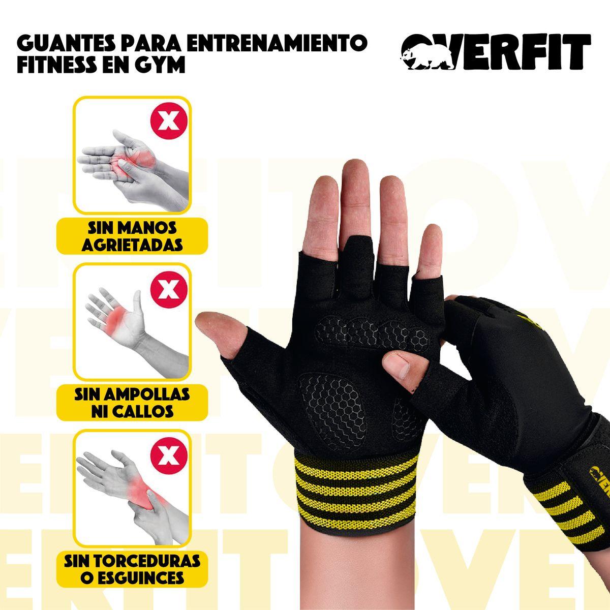Guantes Gym Deportivos Overfit Talla L Entrenamiento Levantamiento Fitness Pesas-6