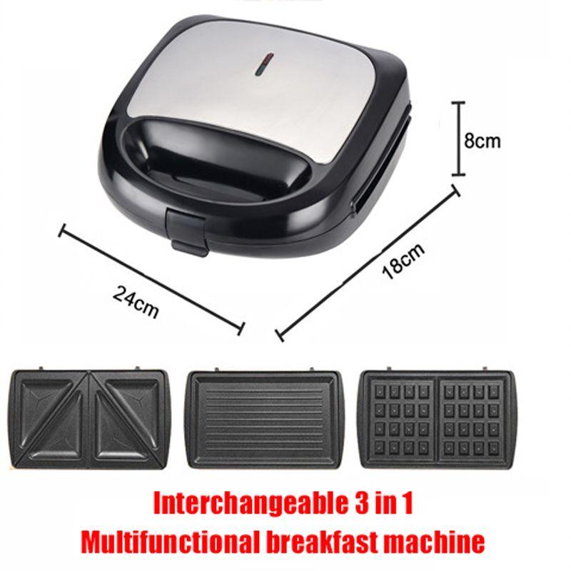 Sandwichera Eléctrica 3 en 1 Plancha Waflera Parrillera-2
