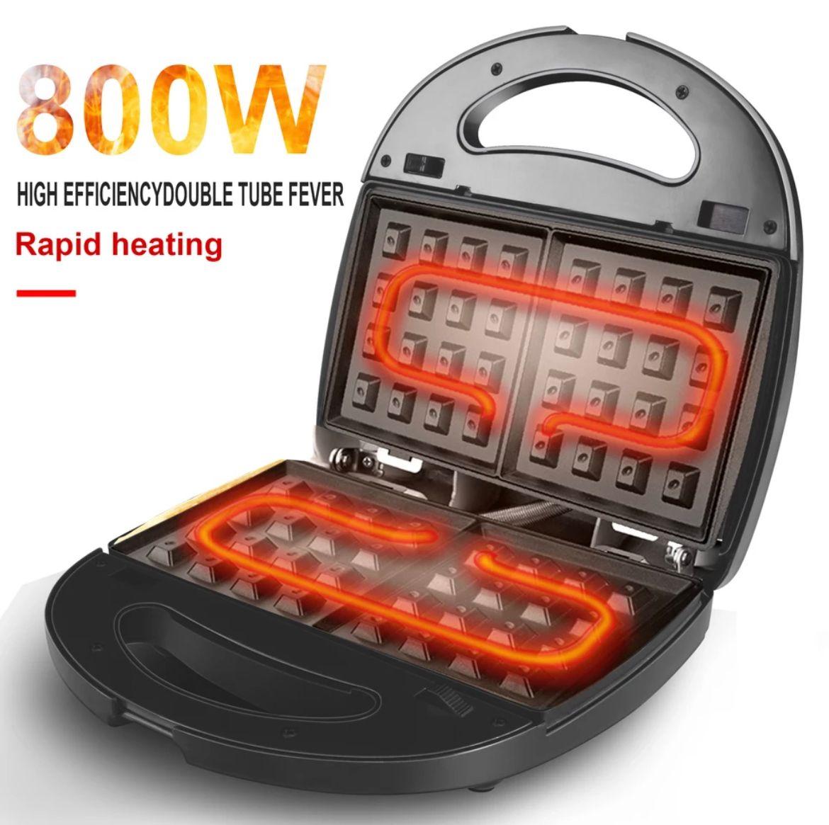 Sandwichera Eléctrica 3 en 1 Plancha Waflera Parrillera-6