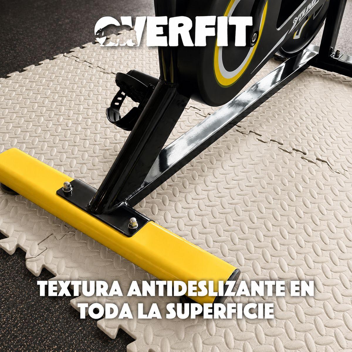 Piso Goma Eva Alfombra Deportiva Gimansio Overfit 12mm 60x60cm X8 Unidades Color Beige Lisa-7