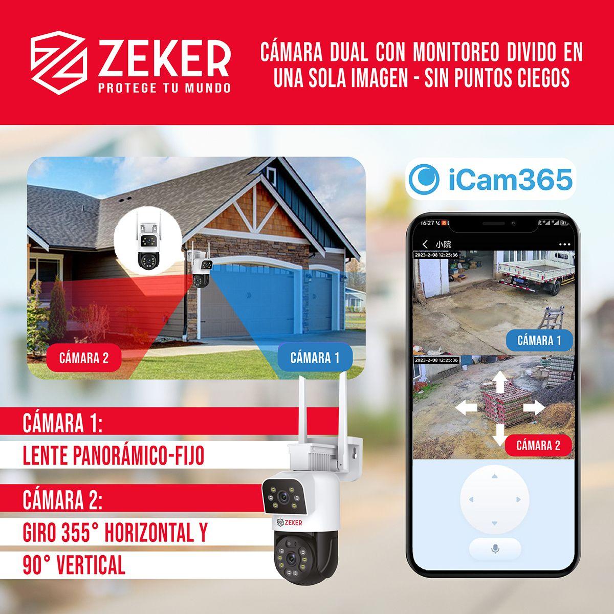 Cámara De Seguridad 5G Zeker Doble 4MP Exterior Impermeable-2