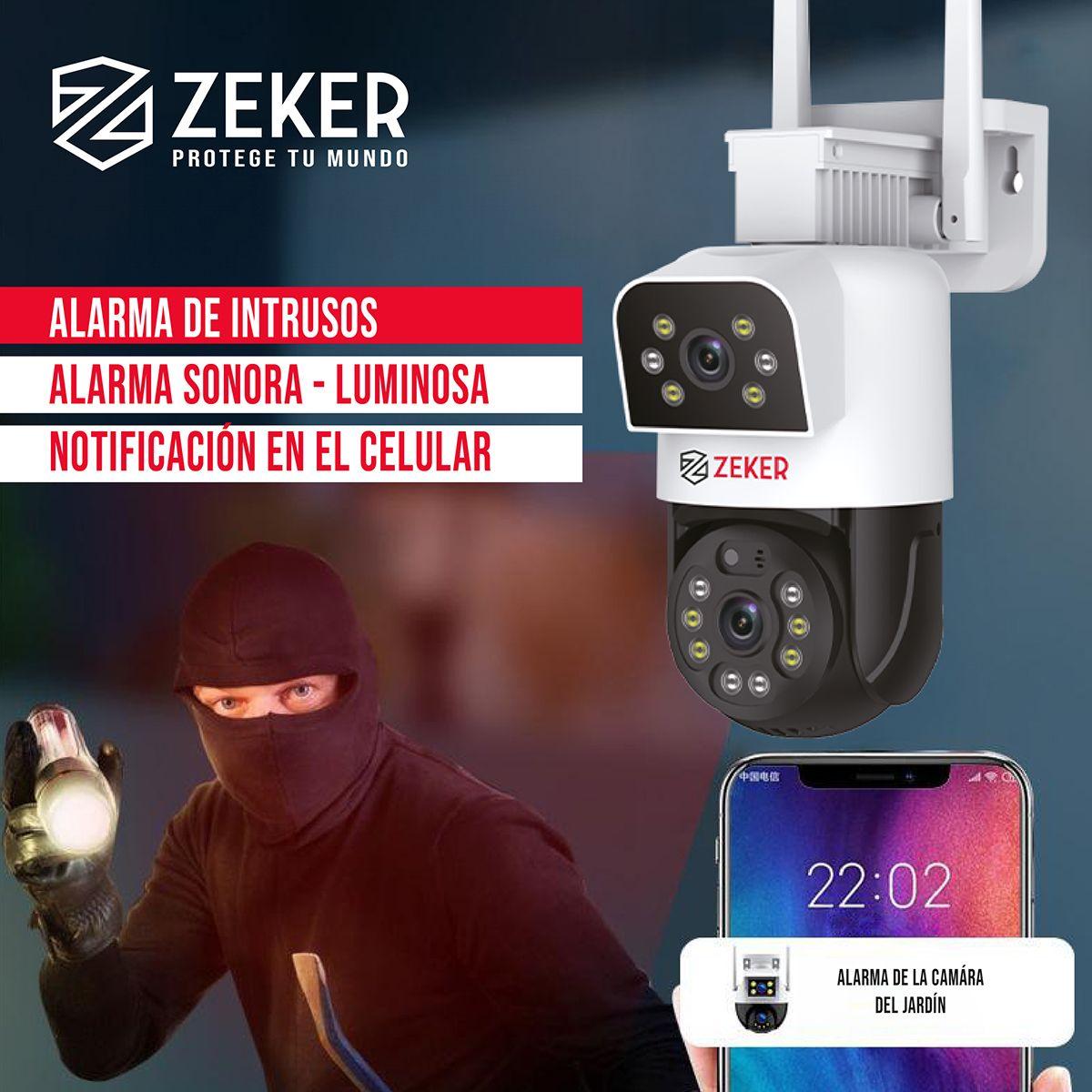 Cámara De Seguridad 5G Zeker Doble 4MP Exterior Impermeable-5