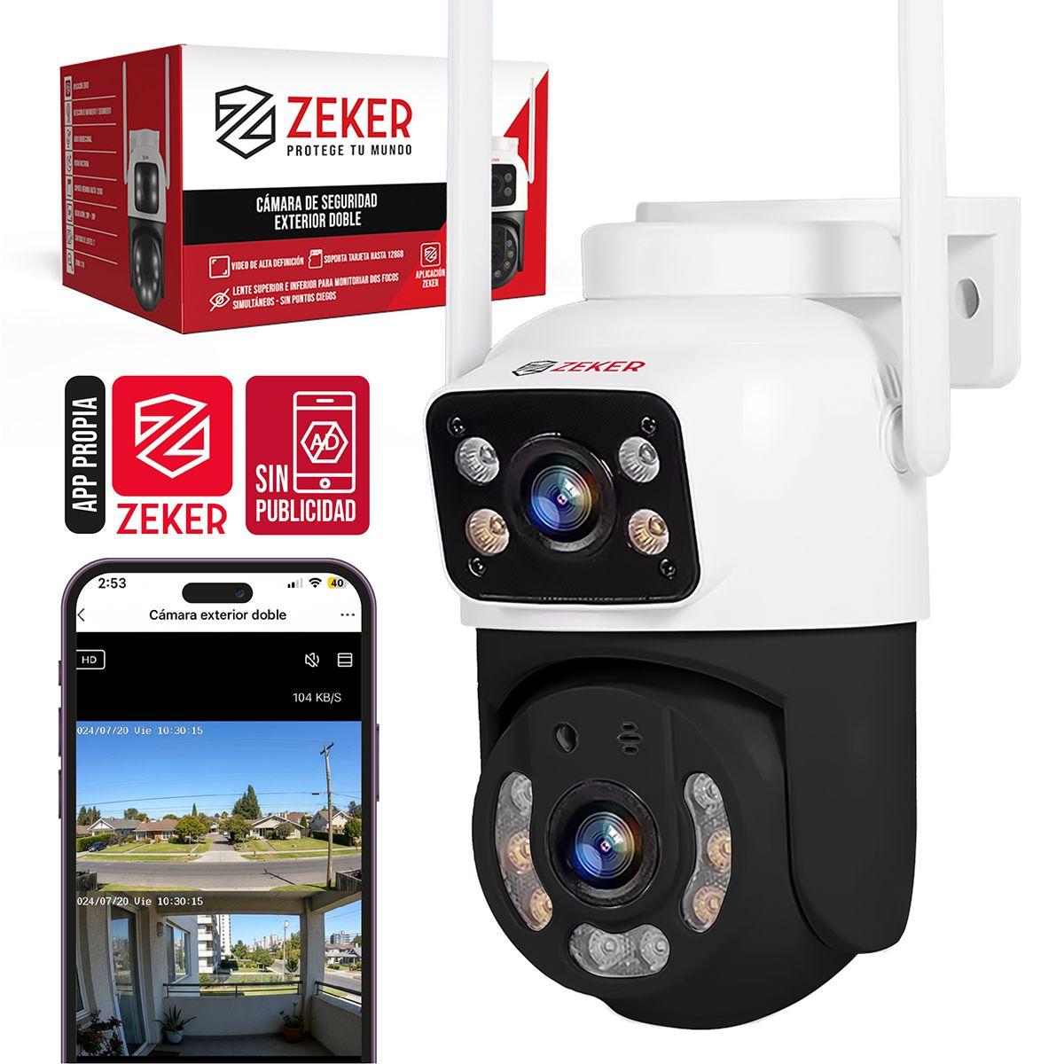 Camara De Seguridad 5G Zeker Doble 4MP Exterior Impermeable-0