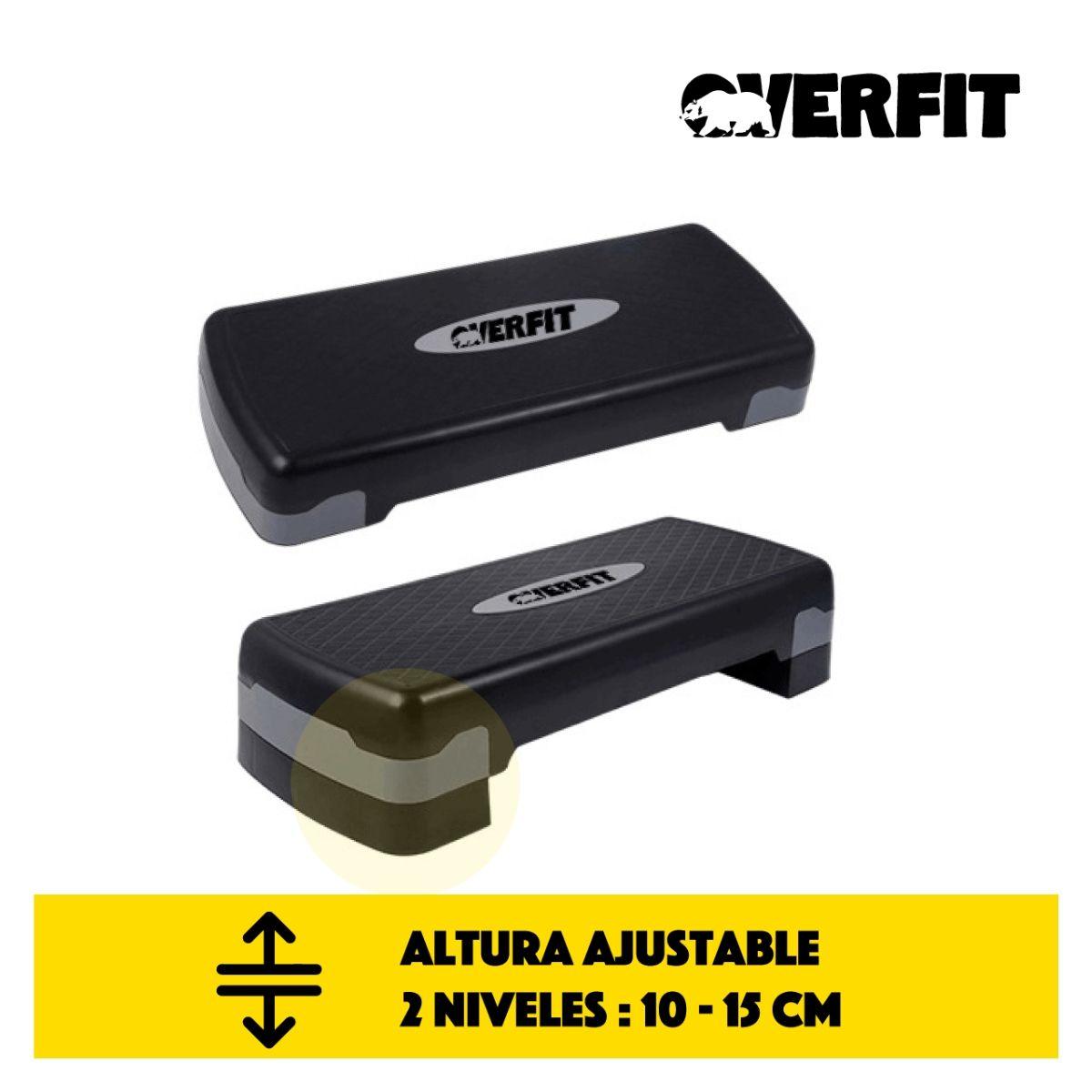 Step Aeróbico Ajustable 2 Niveles Antideslizante Overfit-2