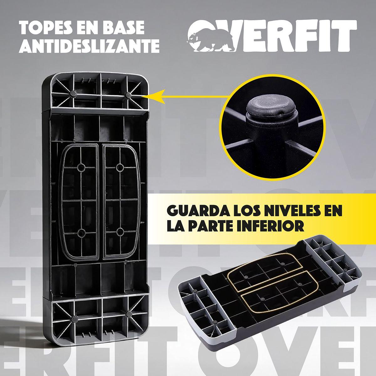 Step Aeróbico Ajustable 2 Niveles Antideslizante Overfit-5