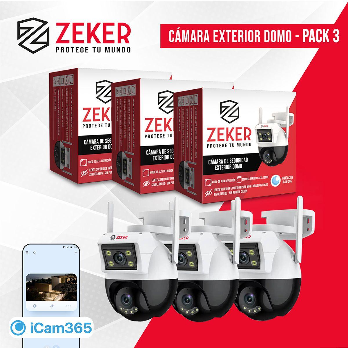 Camara de Seguridad Domo Zeker 4MP 5G Wifi Impermeable X3-9