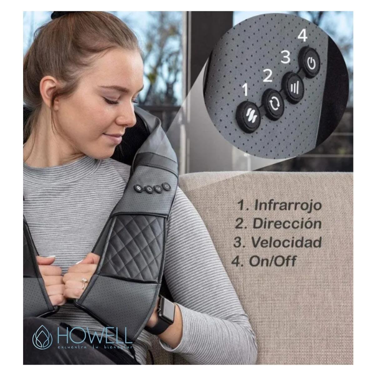 Masajeador De Cuello Espalda Howell Cervical V3 Cuero-1