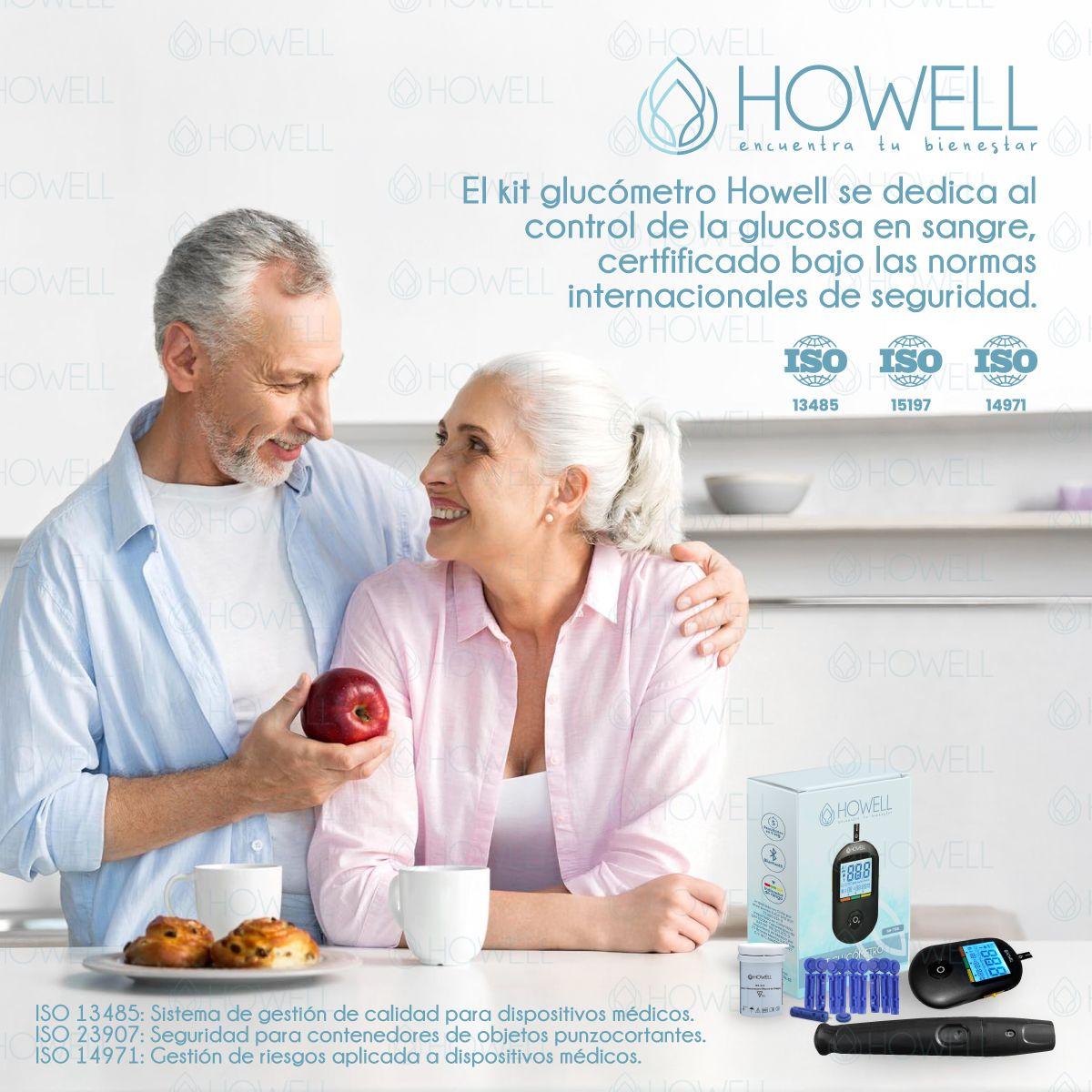 Kit Glucometro Digital Howell Bg-710b Bluetooth 10 Tiras 10 Lancetas Estuche Incluido-8