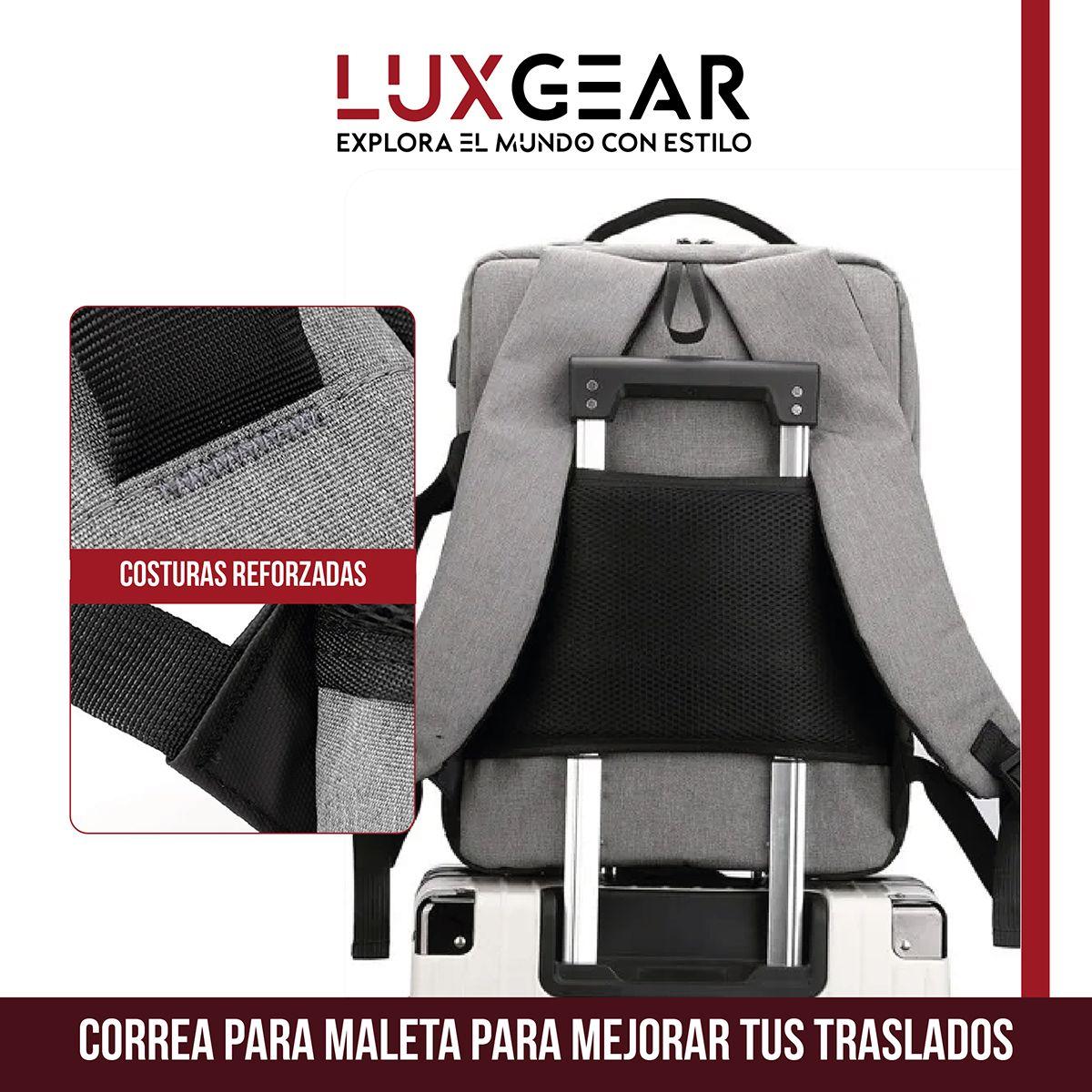 Mochila Notebook Oficina Luxgear UrbanTech Impermeable - Azul-3