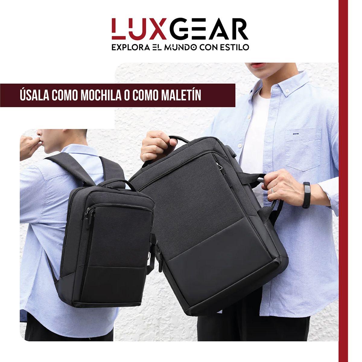 Mochila Notebook Oficina Luxgear UrbanTech Impermeable - Azul-5