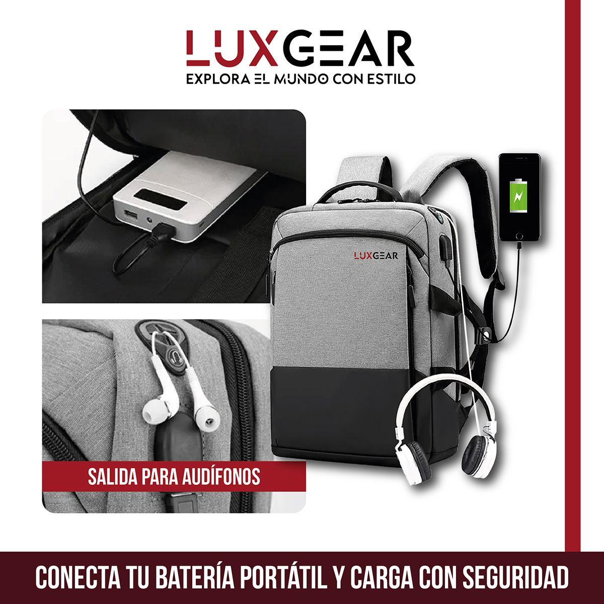 Mochila Notebook Oficina Luxgear UrbanTech Impermeable - Azul-6