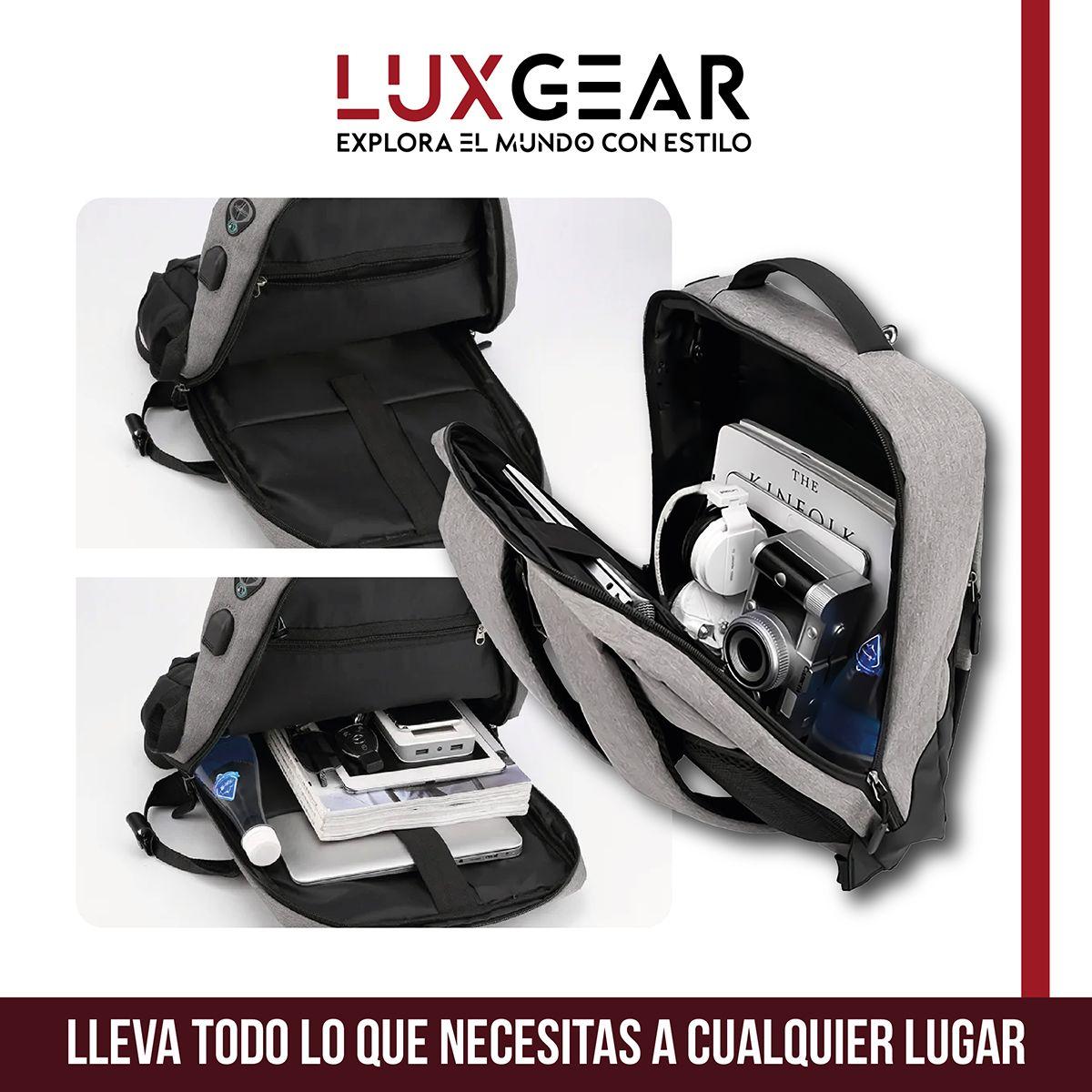 Mochila Notebook Oficina Luxgear UrbanTech Impermeable - Azul-7