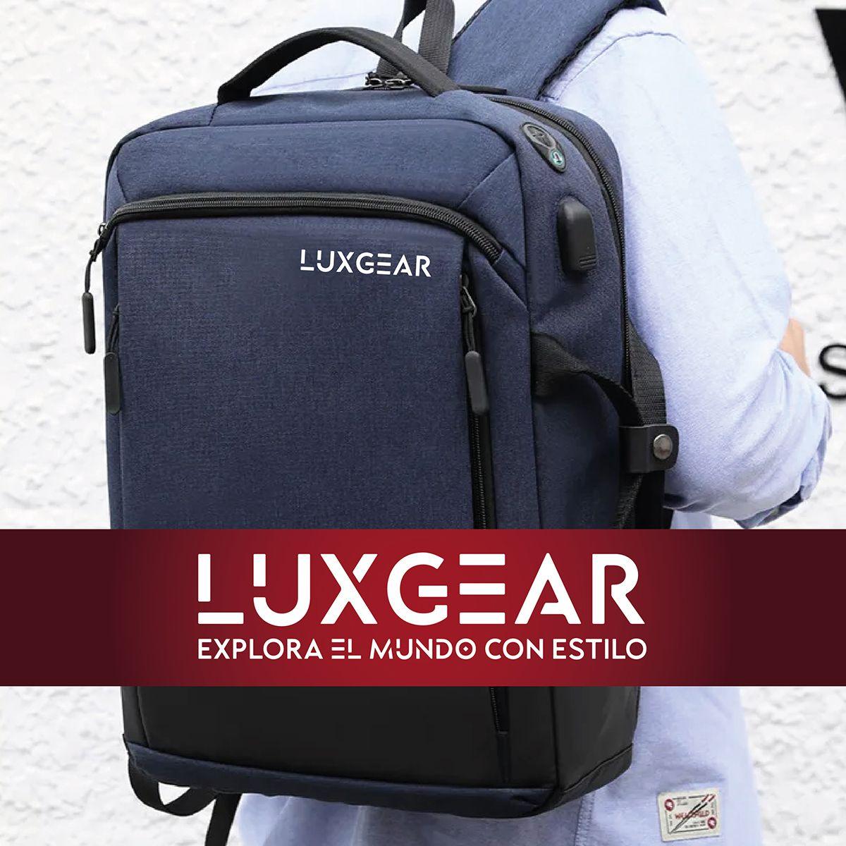Mochila Notebook Oficina Luxgear UrbanTech Impermeable - Azul-8