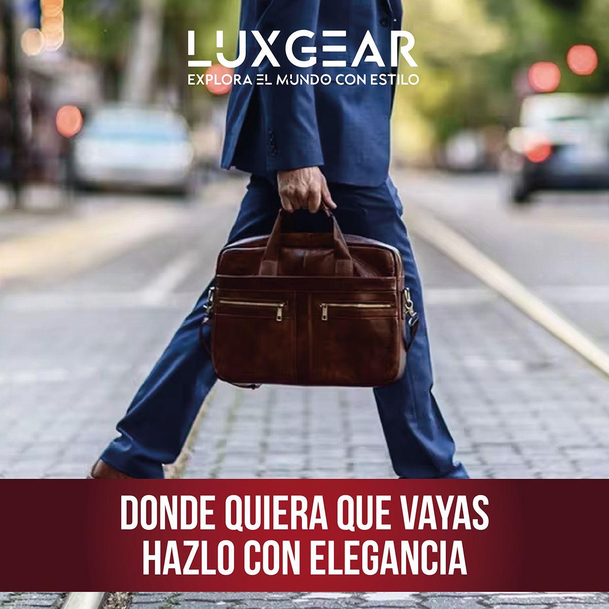 Maletín Cuero Luxgear Oficina Notebook Tablet 15.6 Pulgadas-8