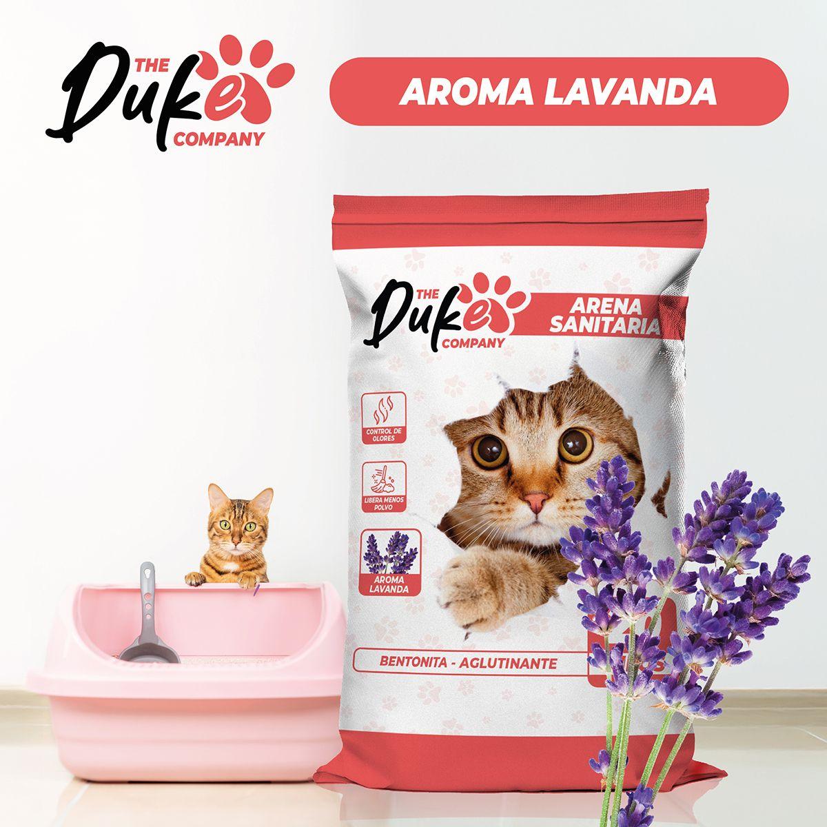 Arena Para Gato 20 Kilos Duke Bentonita Aglutinante Lavanda-3