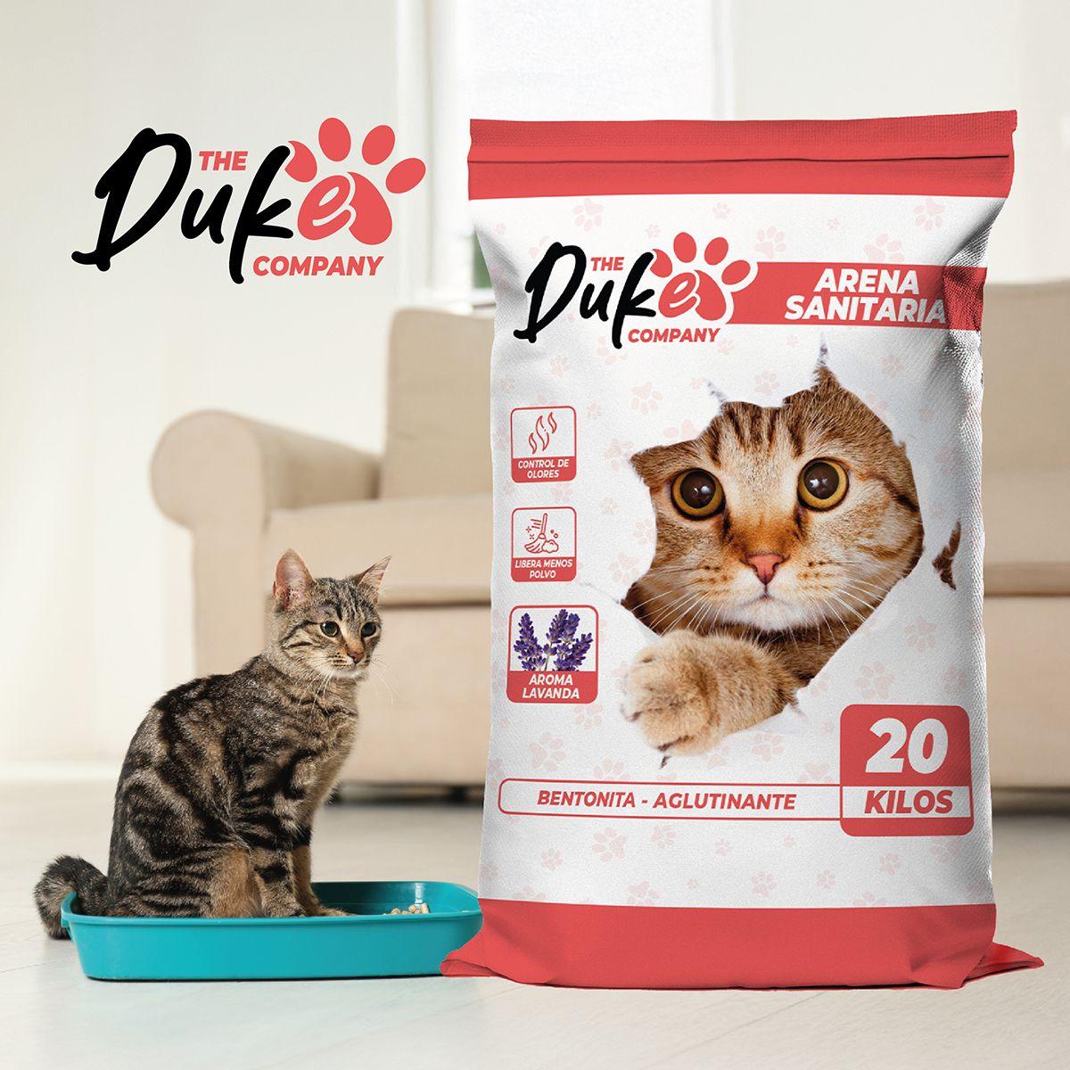 Arena Para Gato 20 Kilos Duke Bentonita Aglutinante Lavanda-7