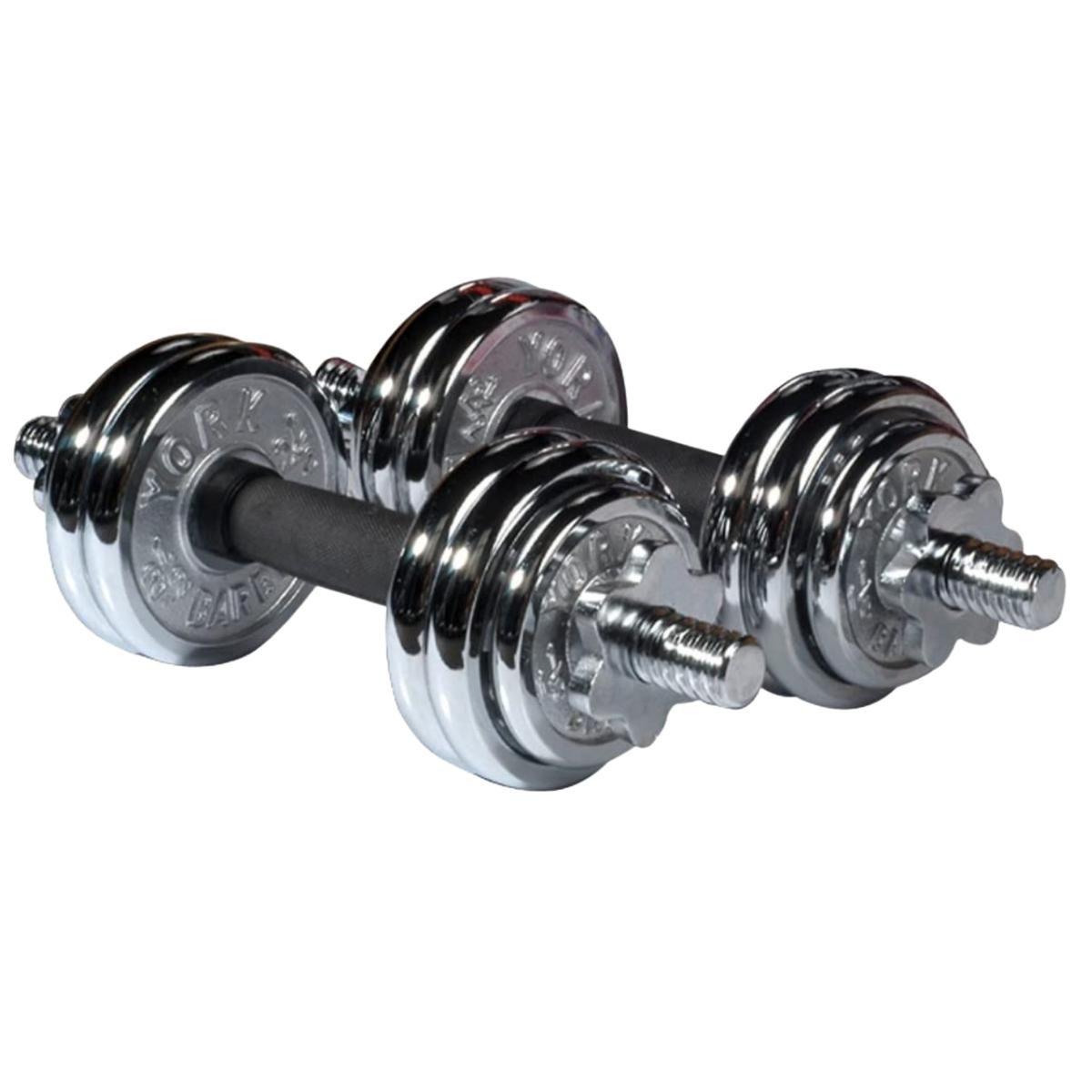 Set Mancuernas Cromadas 15kg Ajustables Pesas Peso Regulable-6