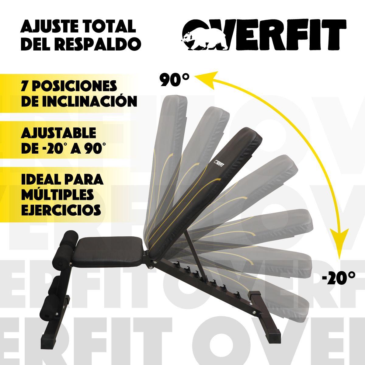 Banco Reclinable Gym Multifuncional Overfit Press Ajustable-2