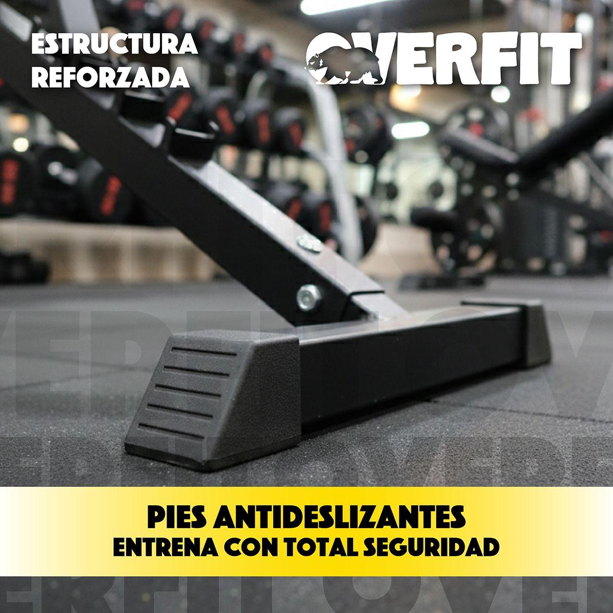 Banco Reclinable Gym Multifuncional Overfit Press Ajustable-5