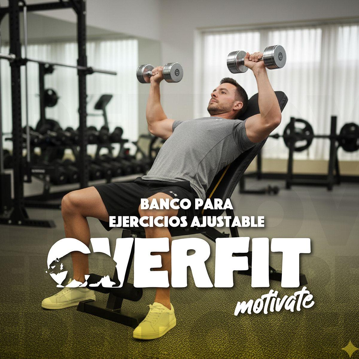Banco Reclinable Gym Multifuncional Overfit Press Ajustable-8